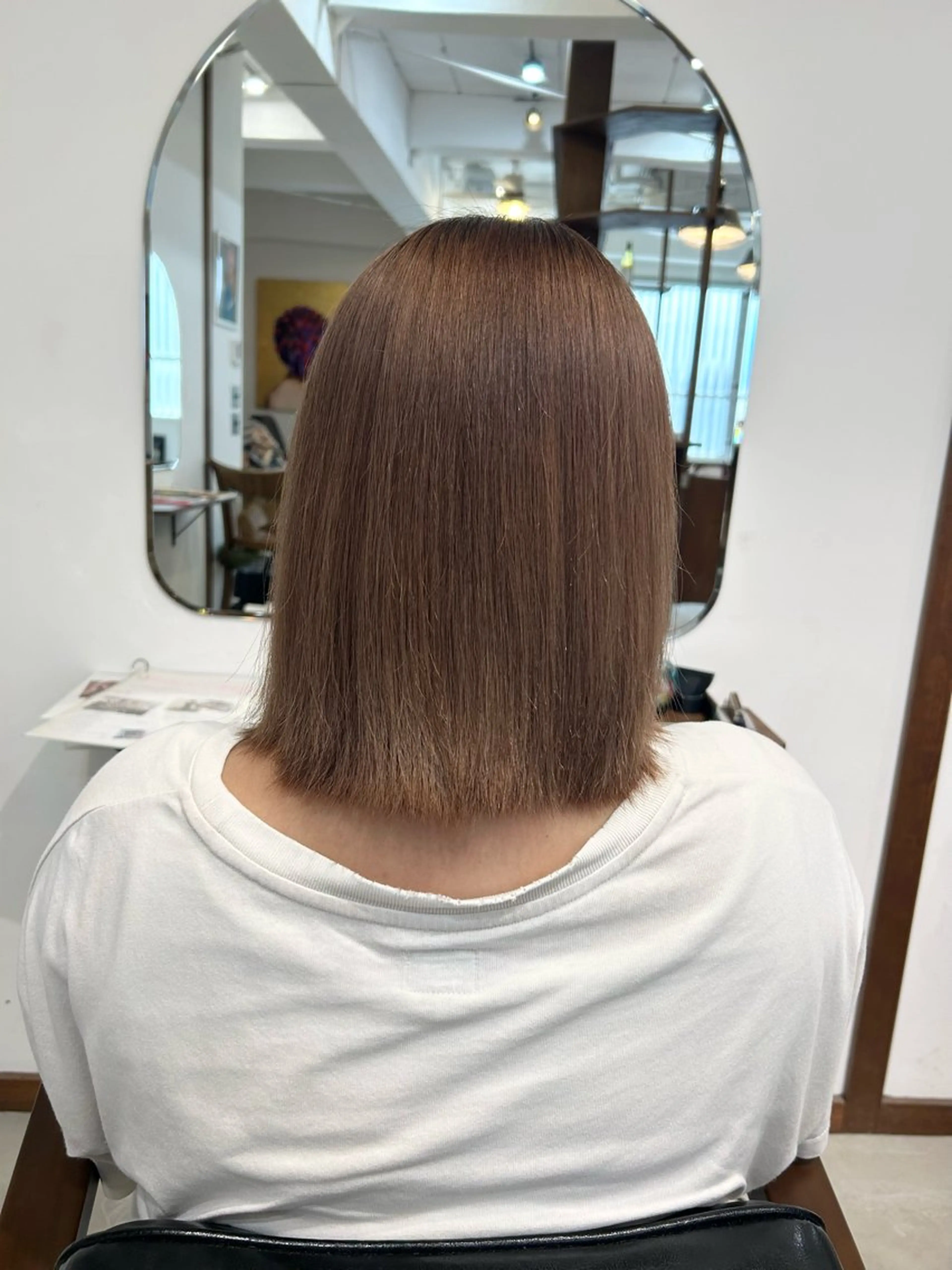 ミディアム カラー ベージュカラー ブリーチ 透明感カラー🪽 mioのヘアスタイル