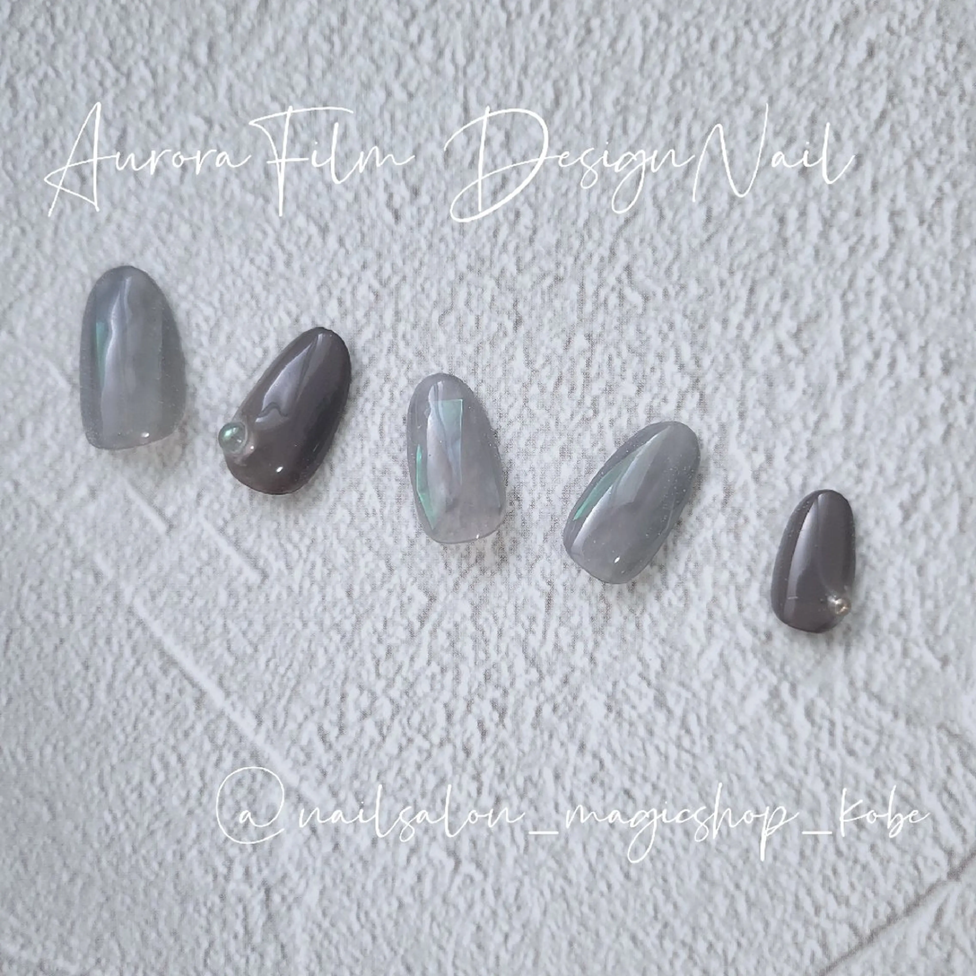 ネイル オーロラネイル ジェルネイル ワンカラーネイル ソフトジェル ハンドネイル Nailsalon MagicShopのネイルデザイン