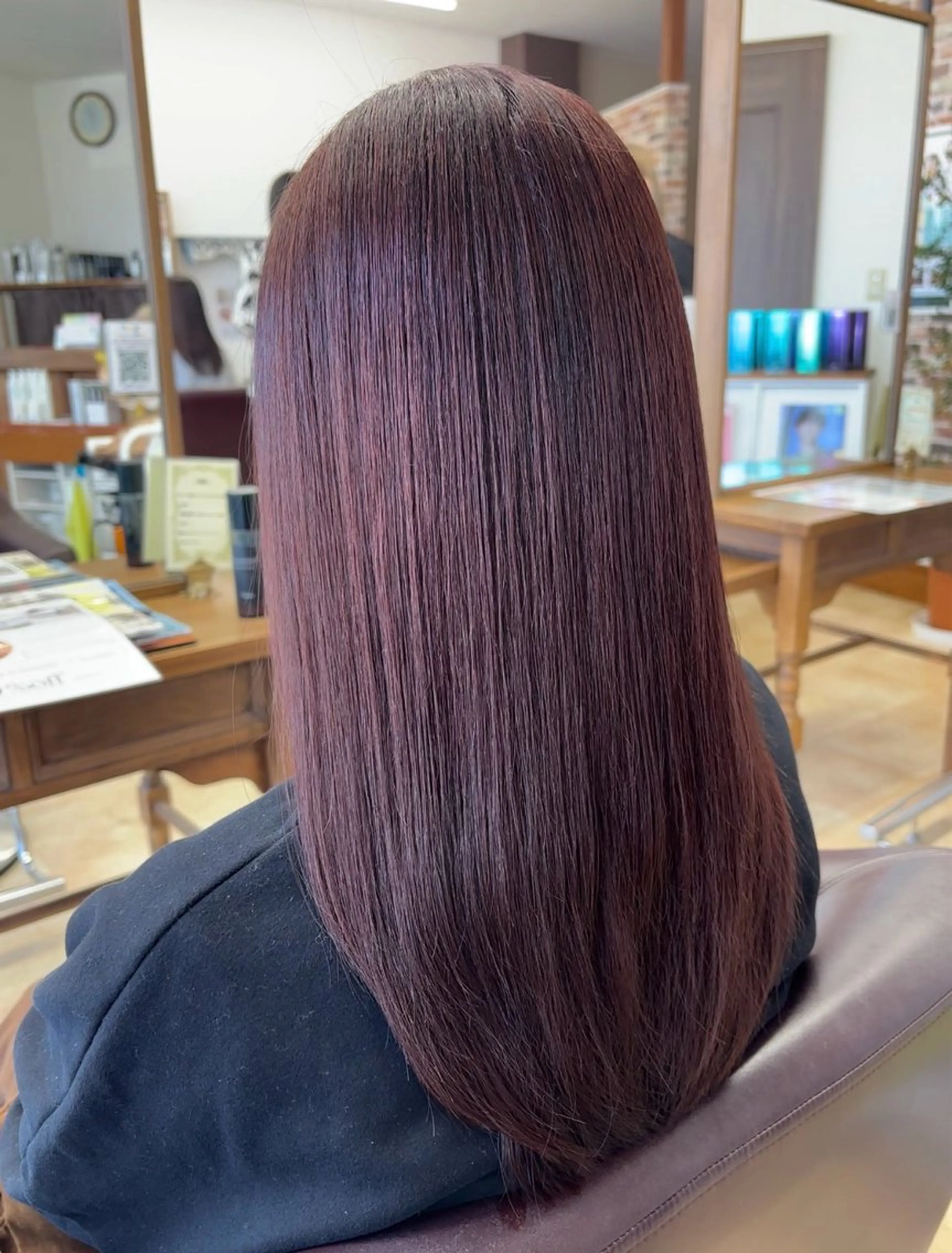 セミロング ピンクブラウン 韓国風ヘア トップスタイル所属・小島華未/ ヘアカラー/髪質改善のヘアスタイル