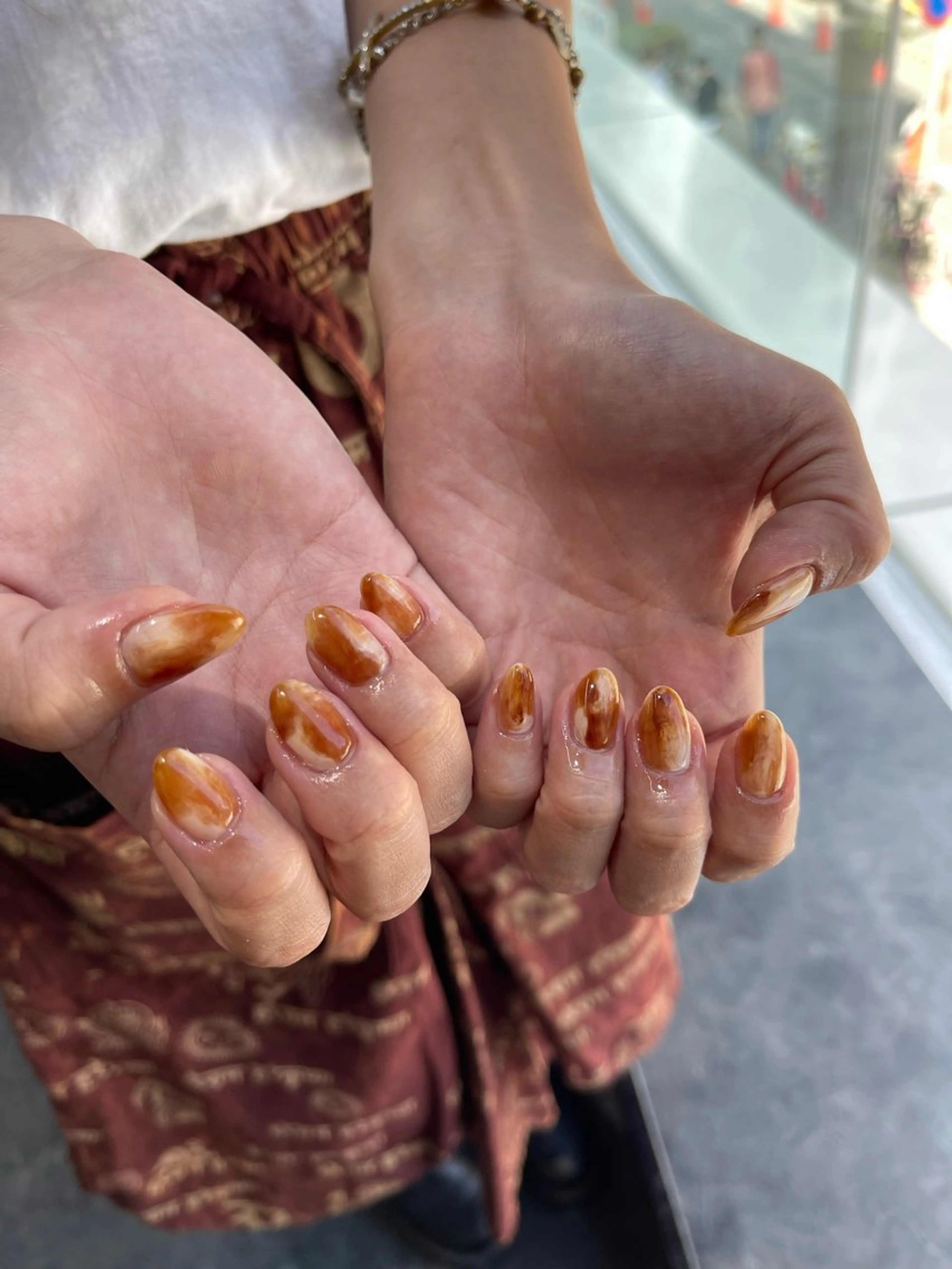 ネイル フレンチネイル マグネットネイル ニュアンスネイル ワンカラーネイル ハンドネイル GRANDE大須 Cecil💜のネイルデザイン