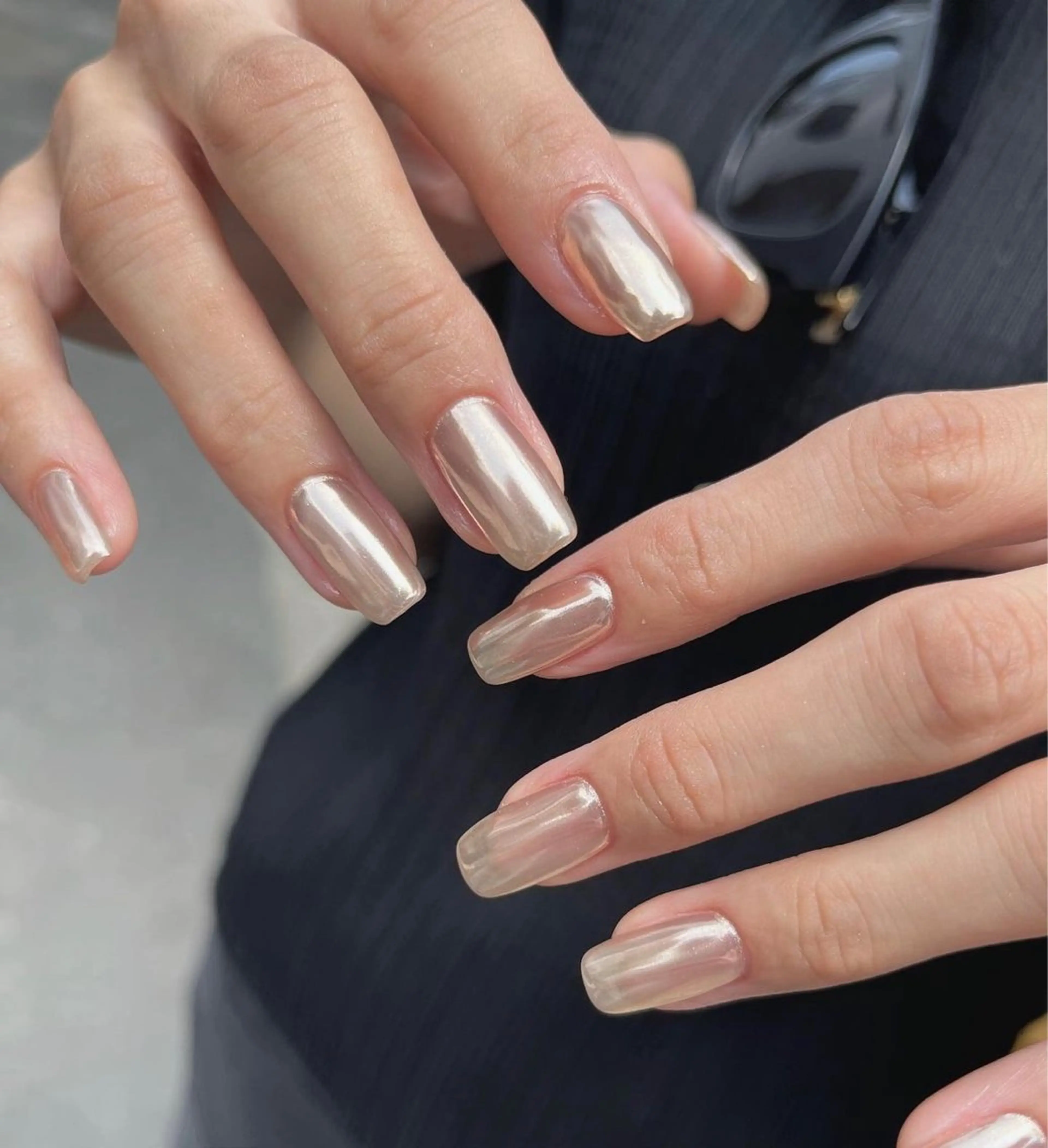 ミラー・オーロラネイル💅　オフ無料の写真