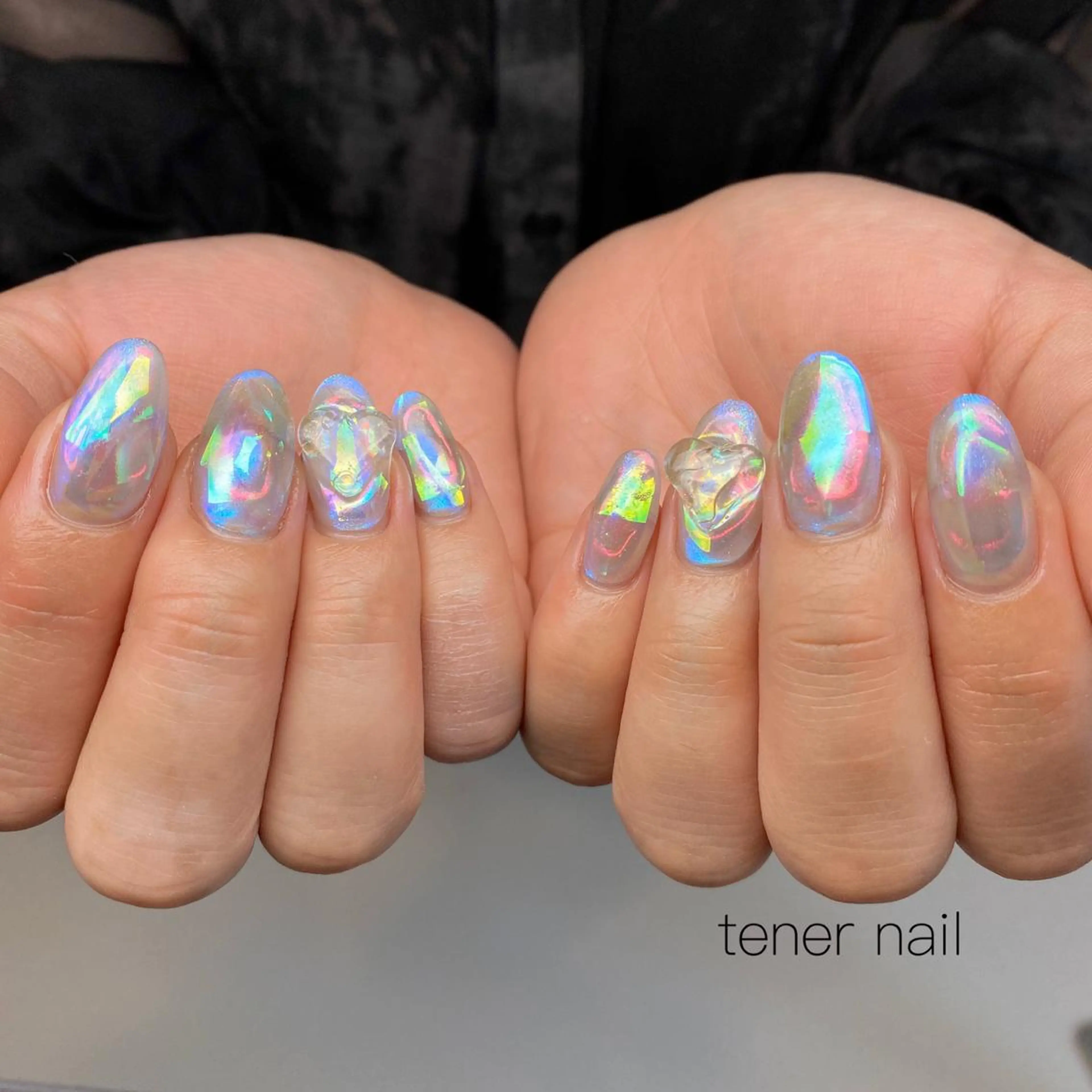 ネイル 氷ネイル・うるうるネイル スカルプネイル tener  nail  テネルネイル所属・テネルネイル tener nailのネイルデザイン
