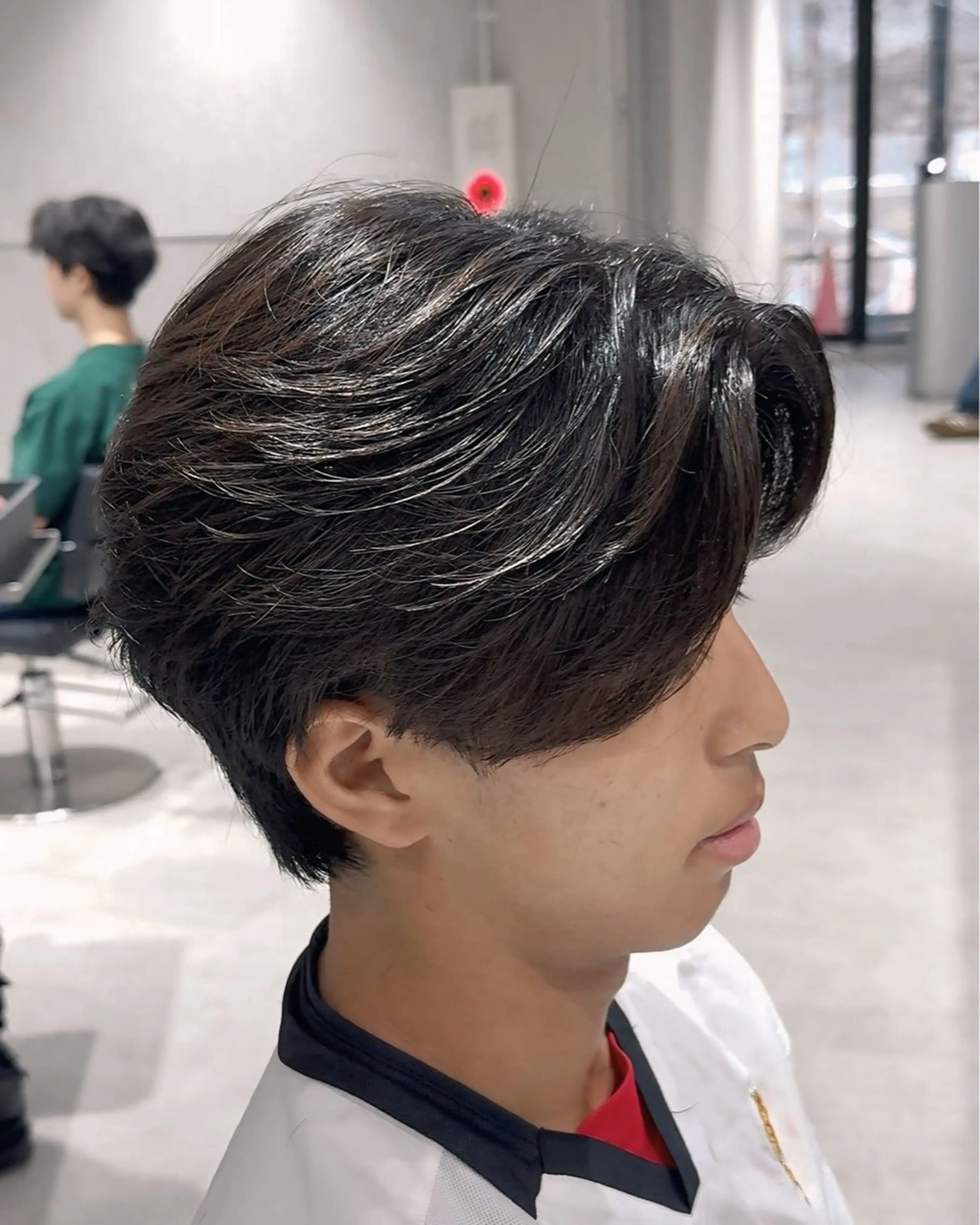 パーマ メンズ センターパート 縮毛矯正 カット 縮毛矯正 曲がる縮毛/カルマパ ーマ/池袋/横村大全のヘアスタイル