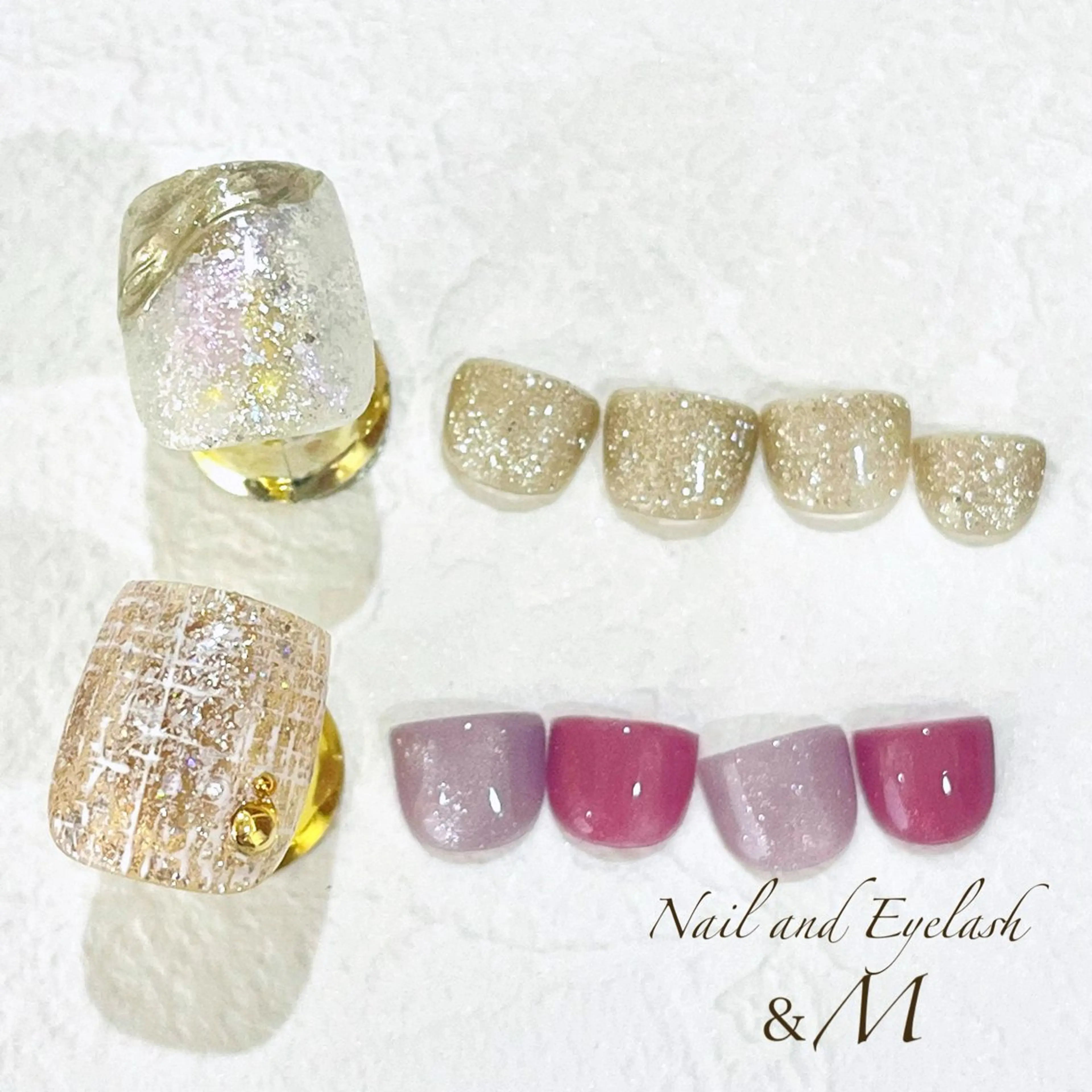 オフ無料★【定額 フット デザインB】✨️ フットバス・甘皮ケア付き💅の写真