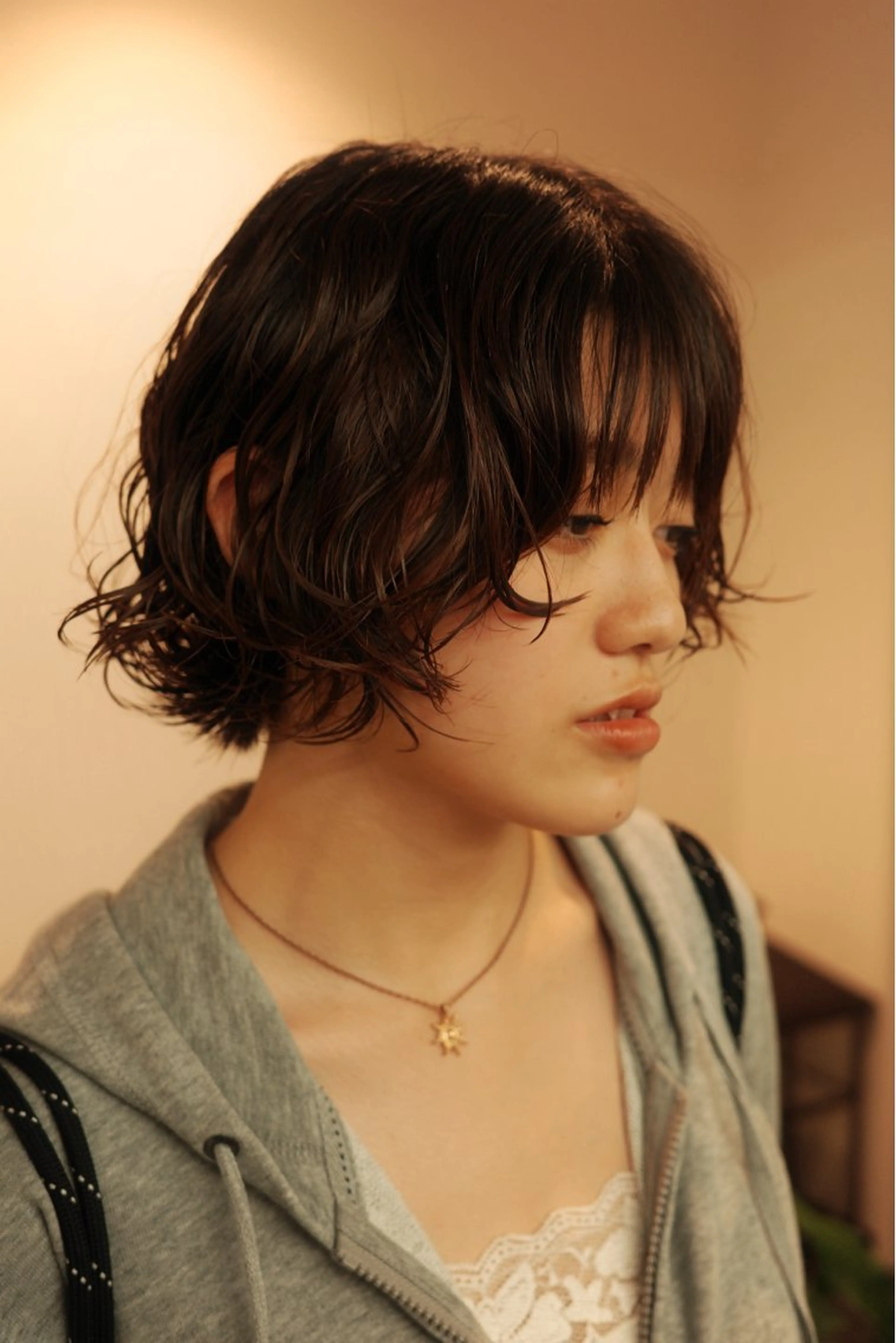 ミディアム カット パーマ トリートメント miwa/ボブパーマ /モードボブのヘアスタイル