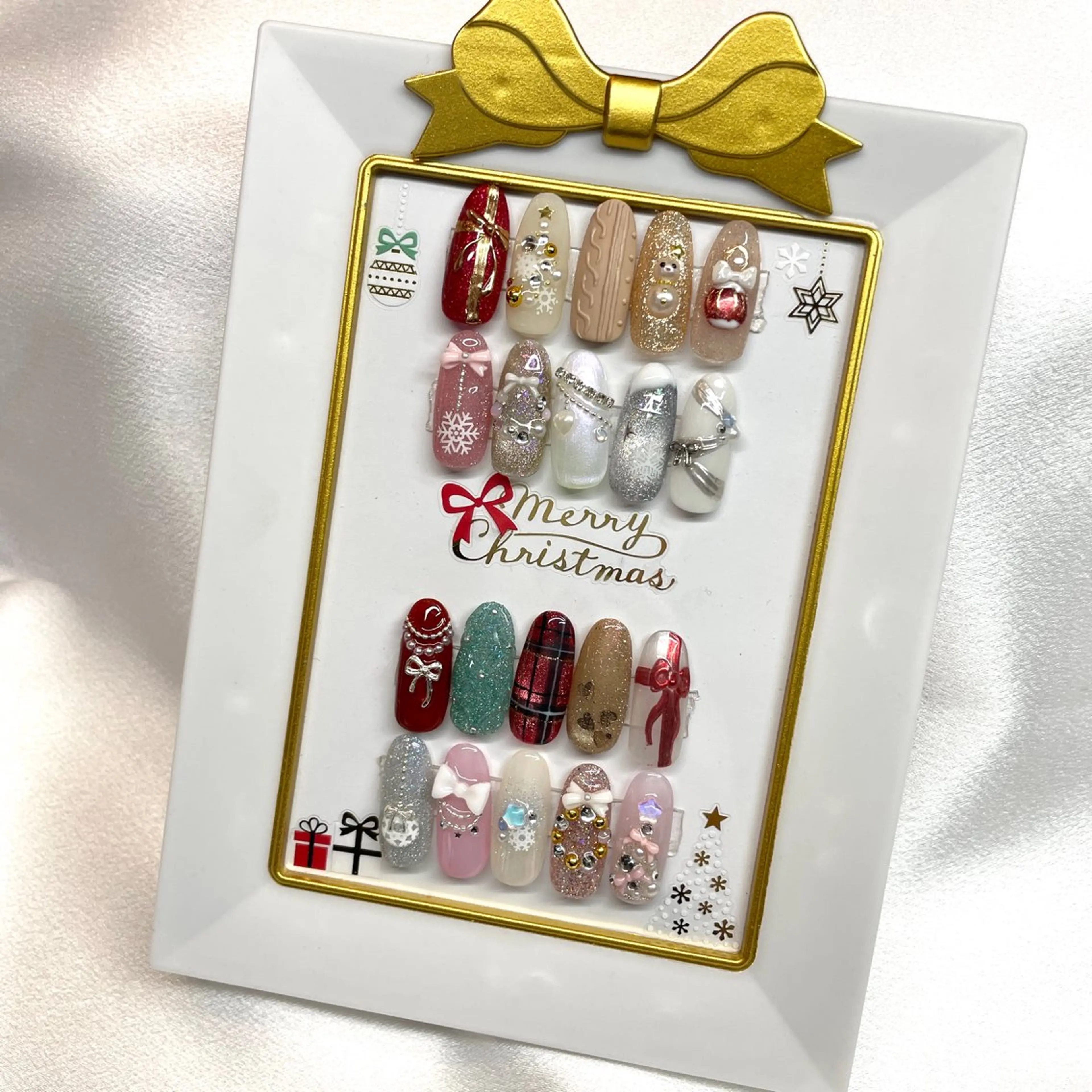 【クリスマスワンアート】ワンカラー＋ワンアート6980円→3300円🎀オフ有＋550円🪽パラジェル有の写真