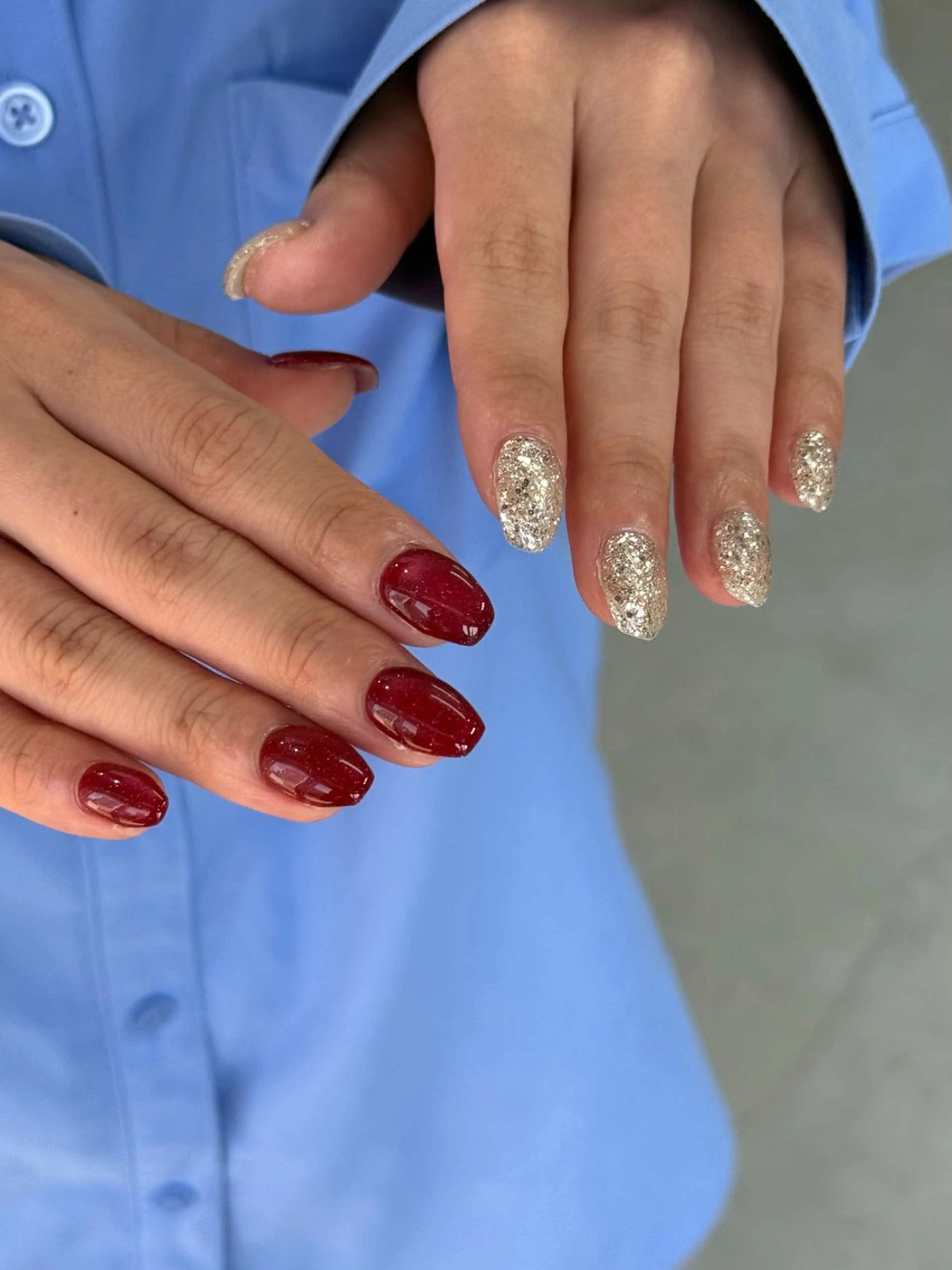 ネイル キラキラネイル マグネットネイル MISATO ネイリスト福岡/薬院のネイルデザイン