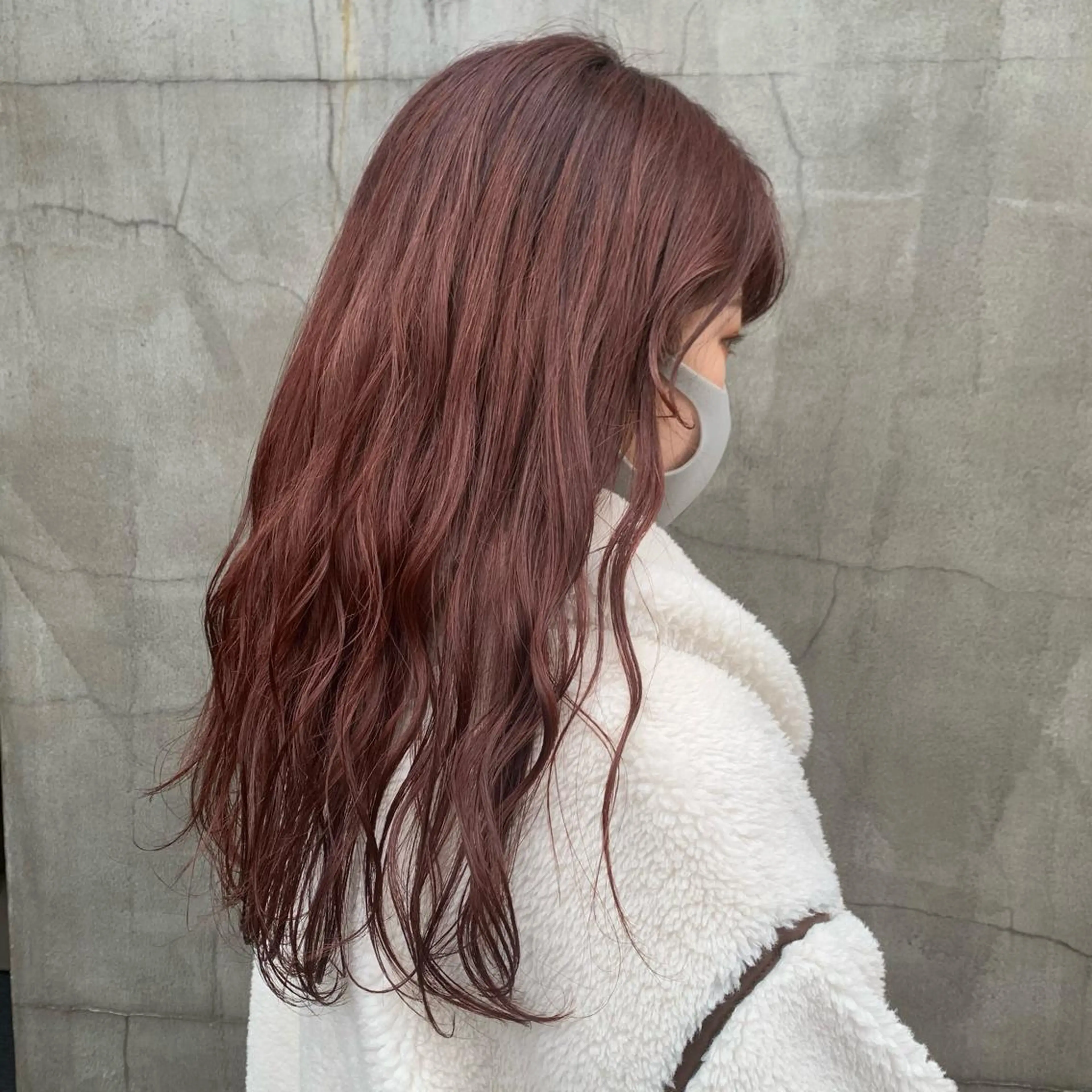 ロング カラー ヘアアレンジ ピンクカラー 髪質改善カラー&TR 縮毛矯正/弱酸性矯正のヘアスタイル