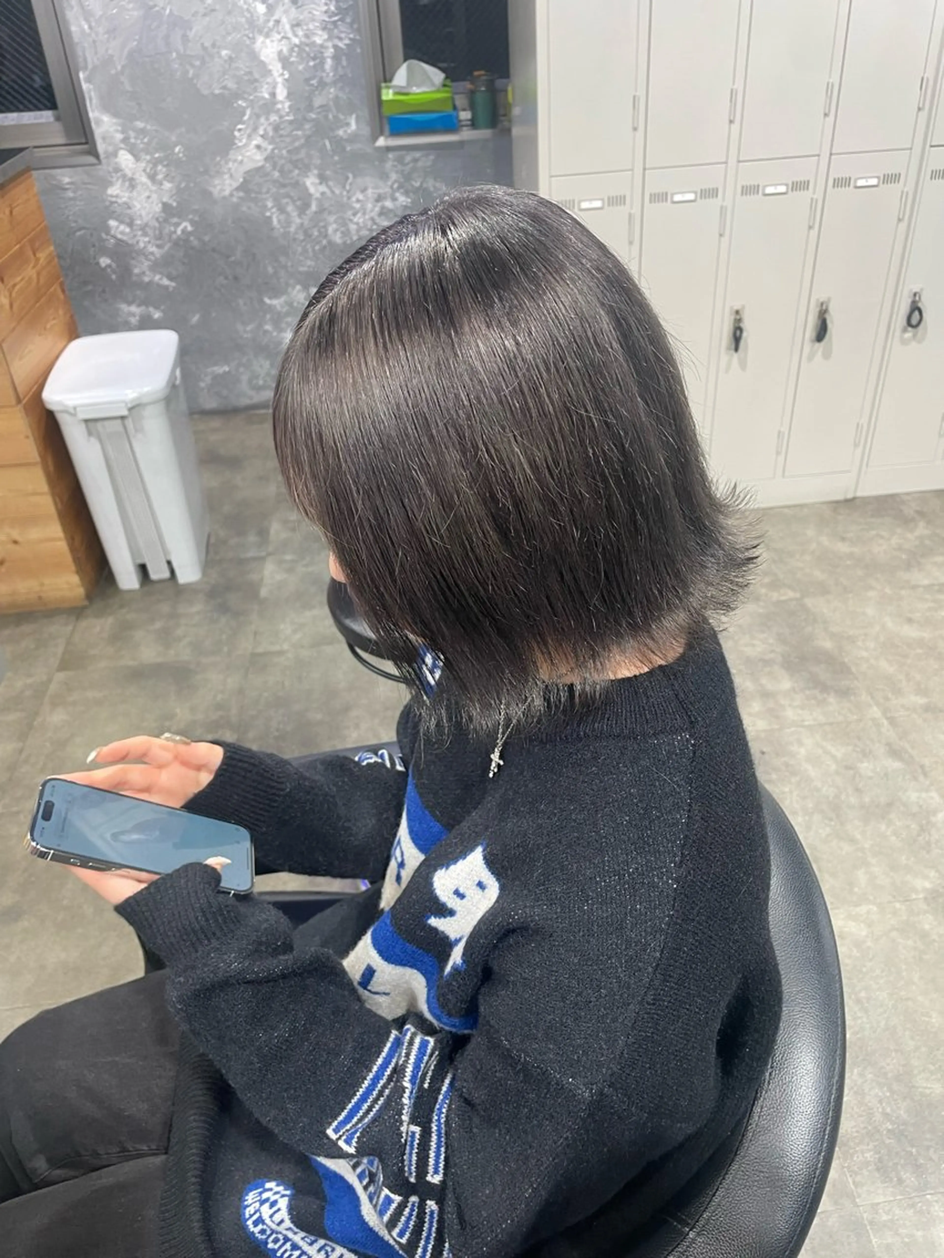 ミディアム カラー ハイトーン 横浜💞ミオのヘアスタイル