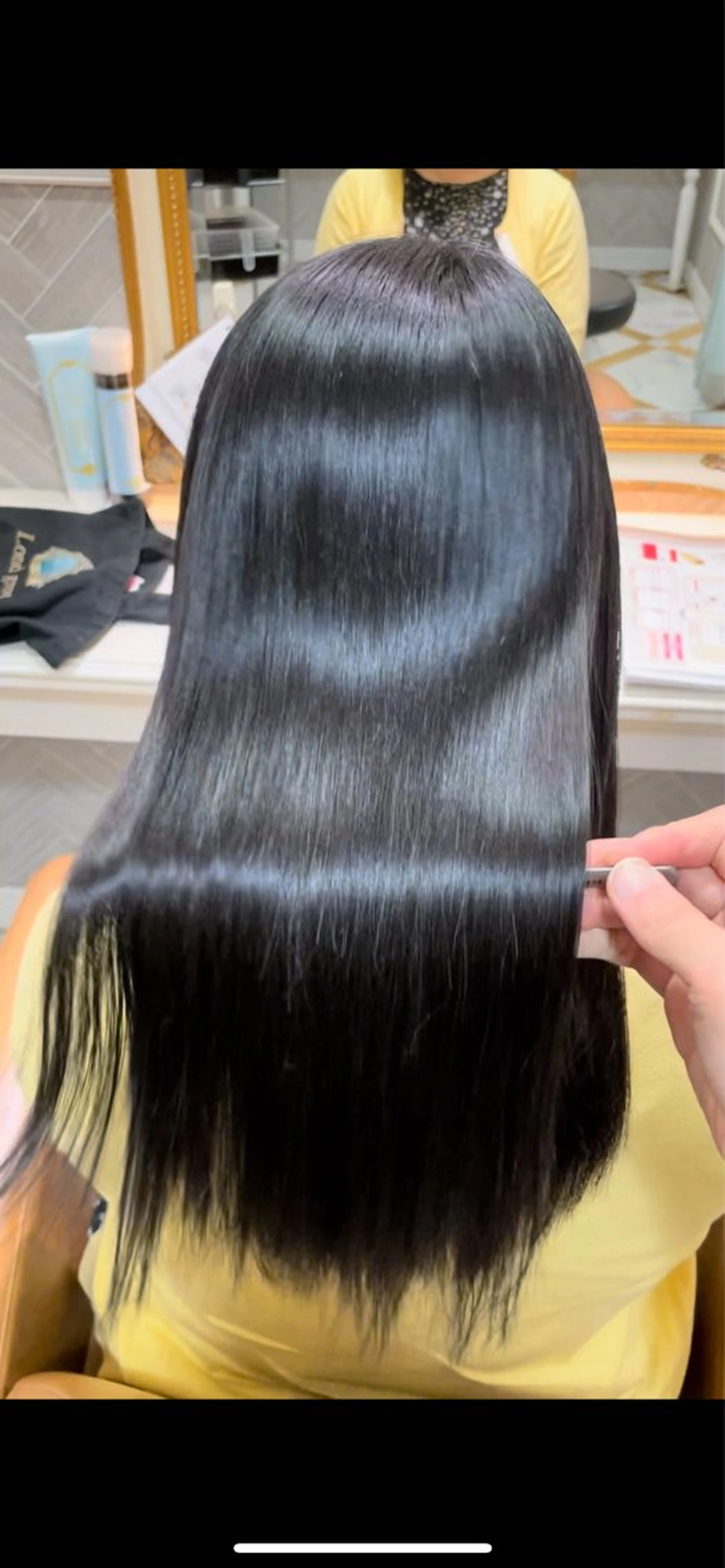 ロング 髪質改善 韓国風ヘア レイヤーカット ロング 縮毛矯正 カット 縮毛矯正 トリートメント 美髪縮毛矯正🤍 髪質改善/Shinaのヘアスタイル