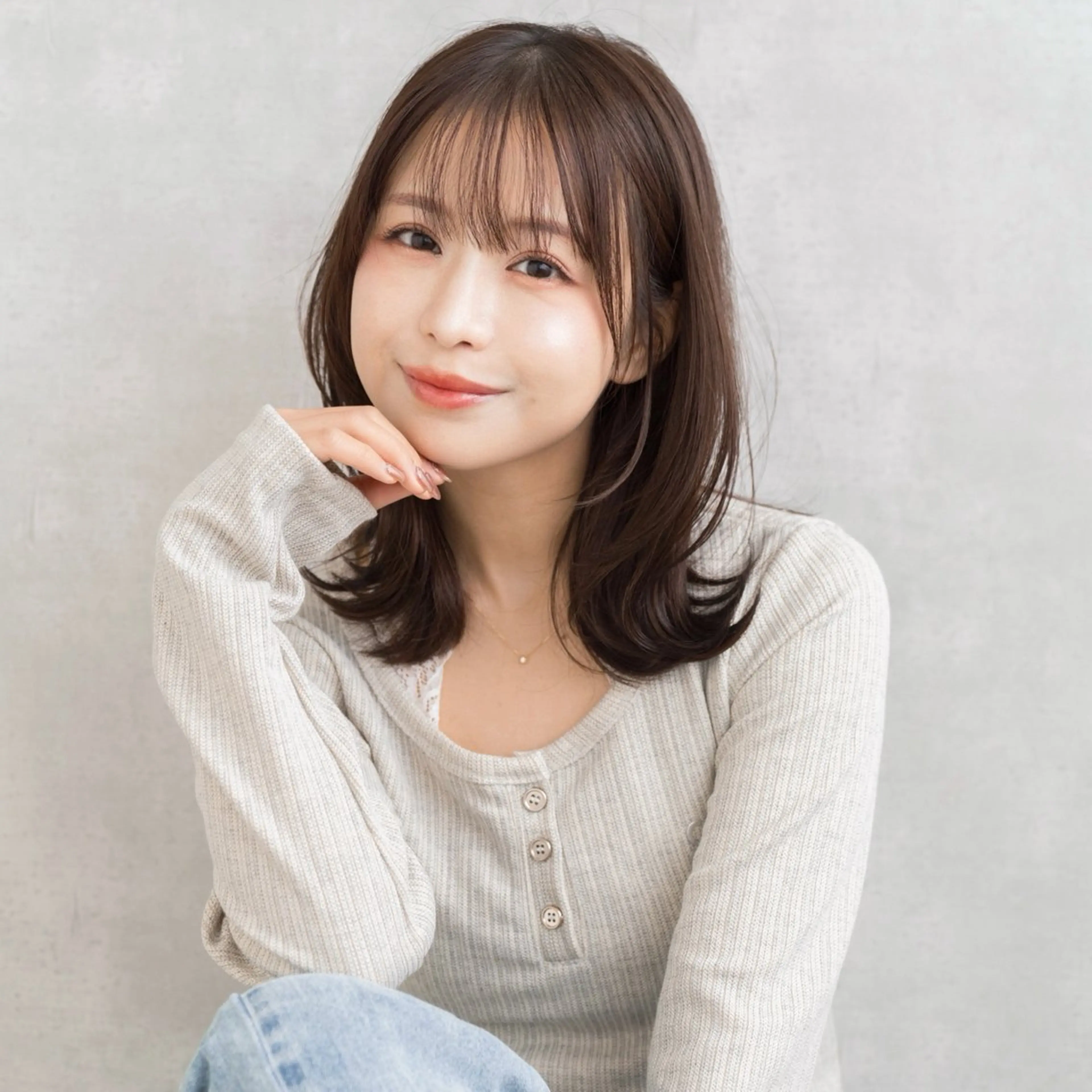 ミディアム カラー カット ヘアカラー トリートメント 透明感カラー/ セット/SAKURAのヘアスタイル