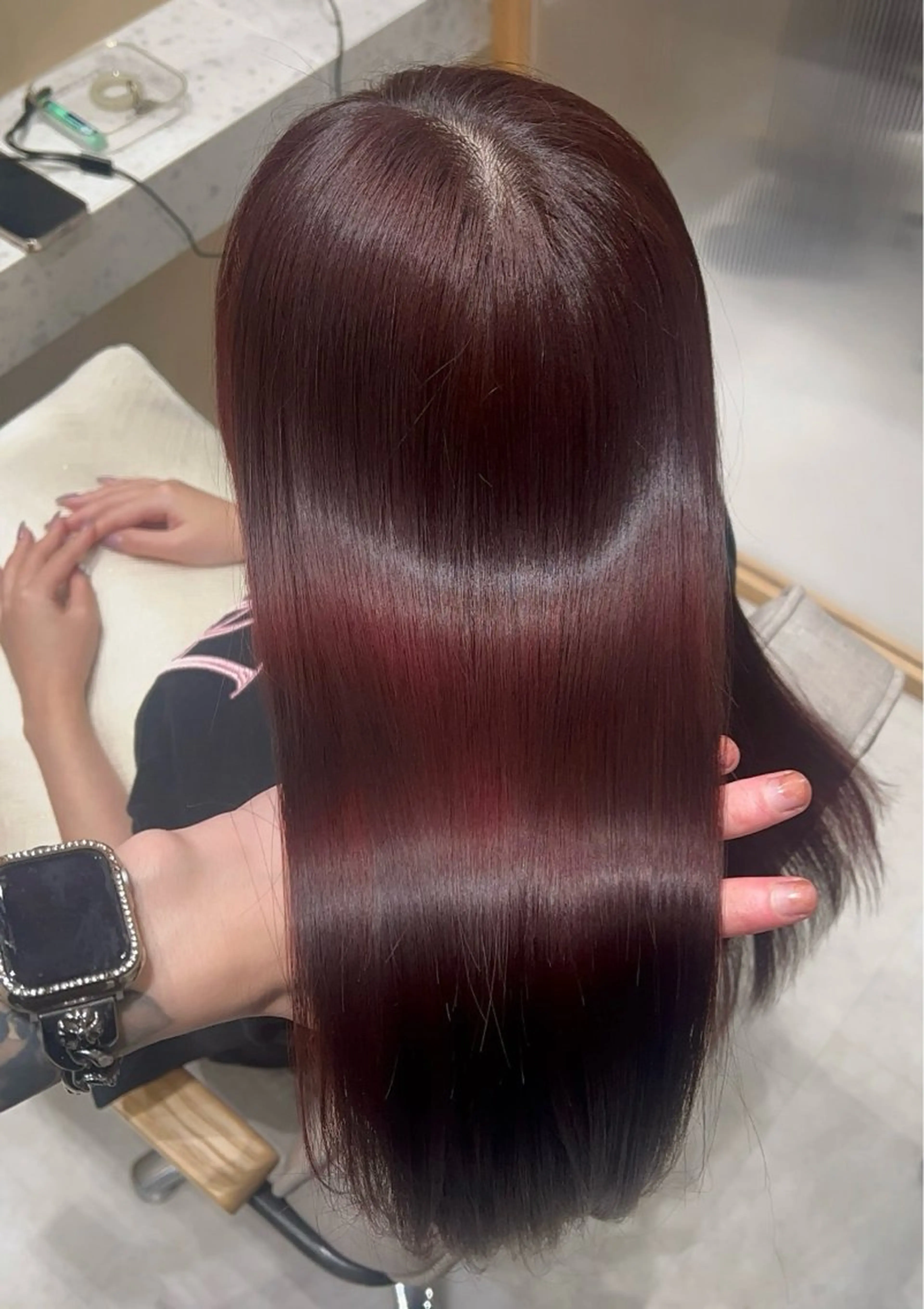 セミロング ピンクブラウン ピンクラベンダー 髪質改善 トリートメント ヘアカラー トリートメント 💎髪質改善/艶髪 💎mizuki💎のヘアスタイル