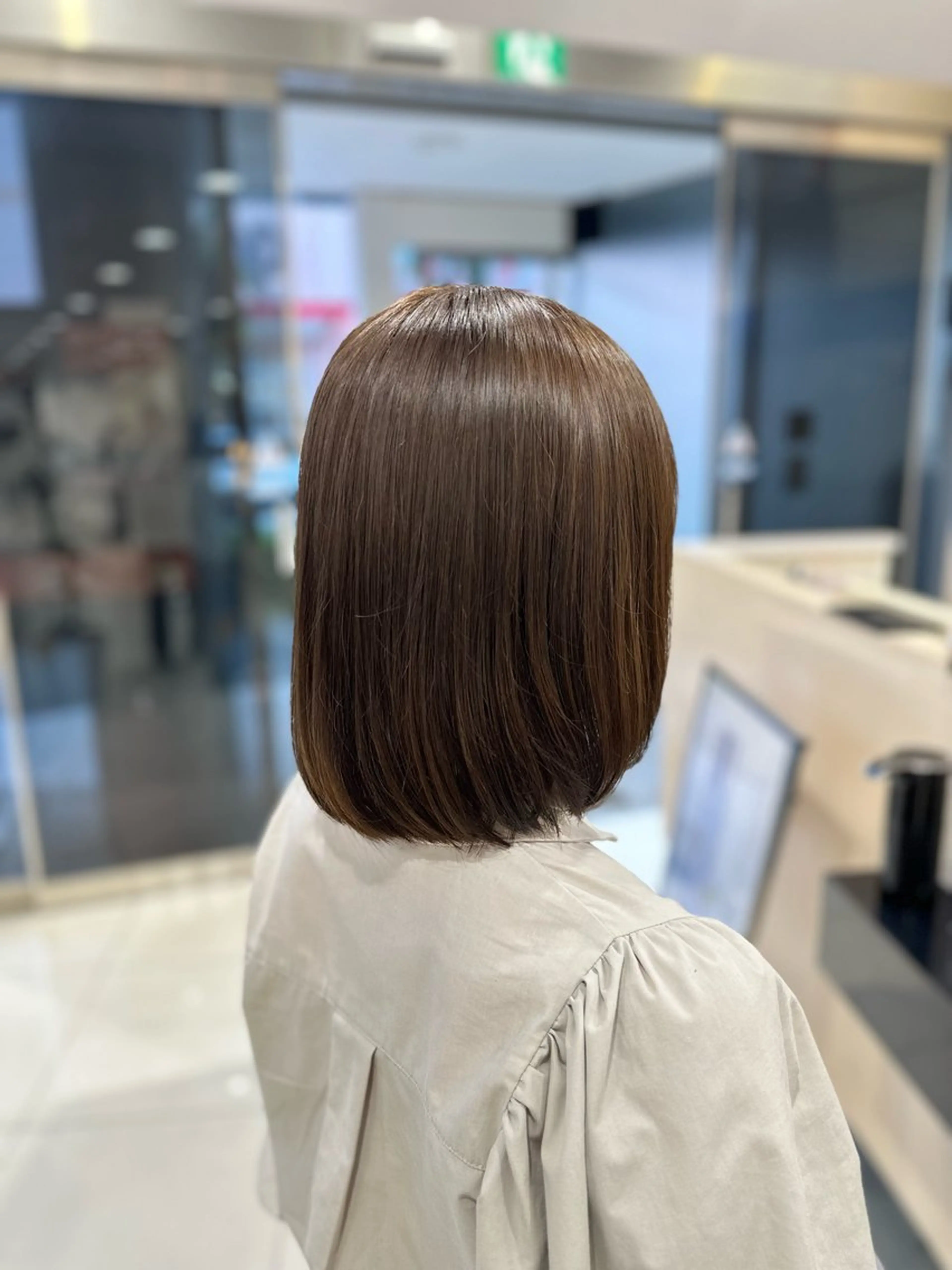 ミディアム ヘアカラー トリートメント クロスパーマ/うる艶 カラー/Kurumiのヘアスタイル