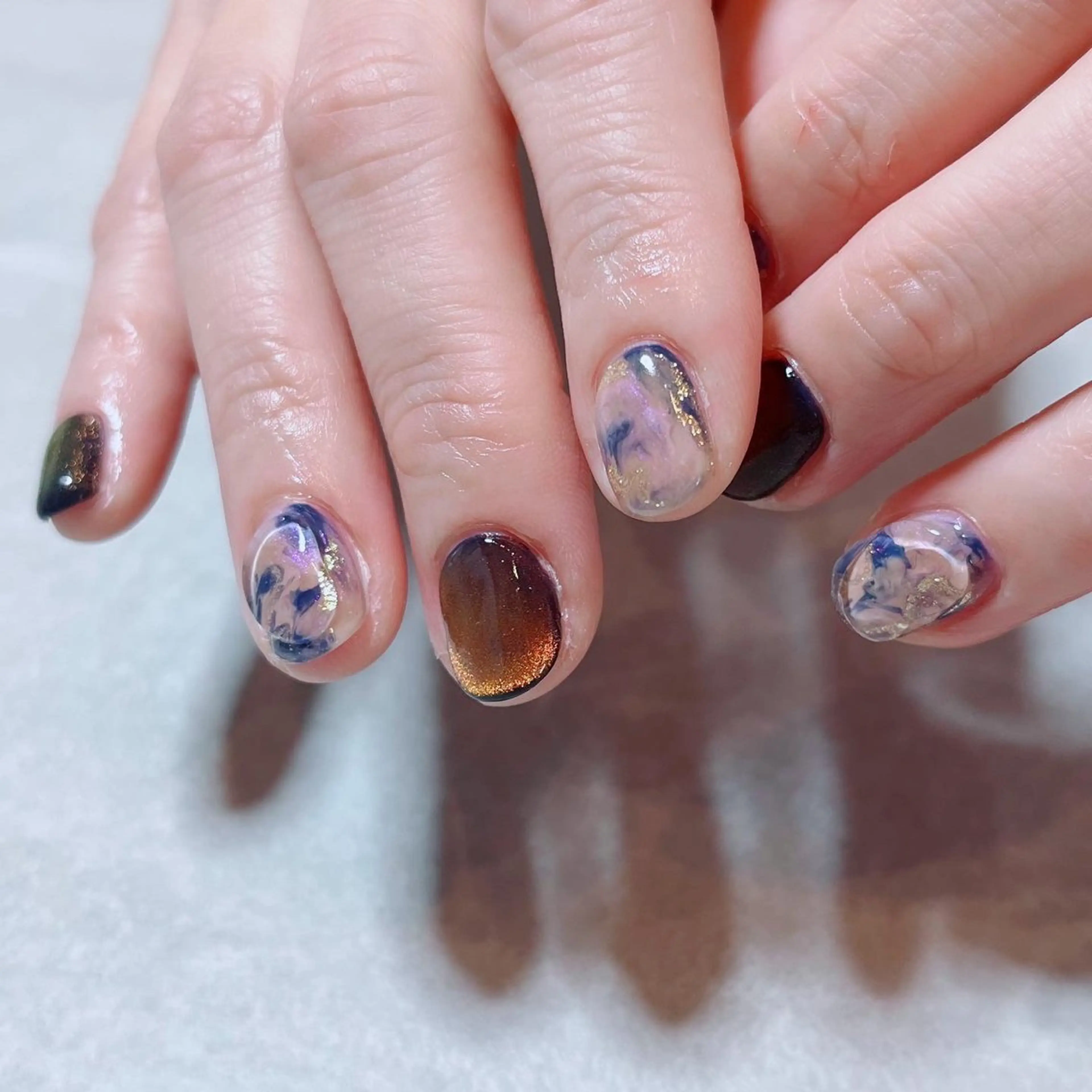 ネイル マグネットネイル ニュアンスネイル ruirui.naildesign所属・RUI ☆のネイルデザイン