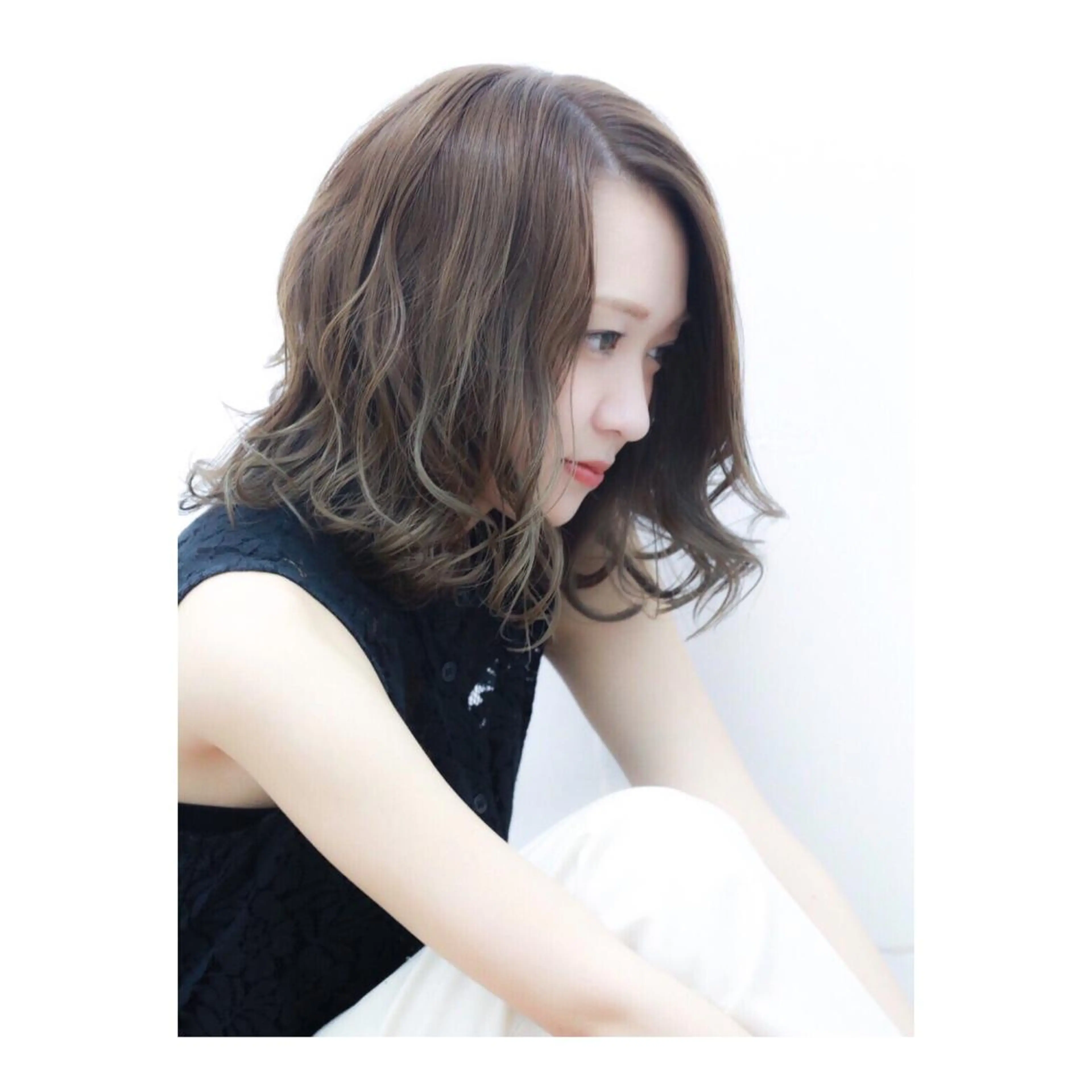 ミディアム カラー YUIMARL なつきのヘアスタイル