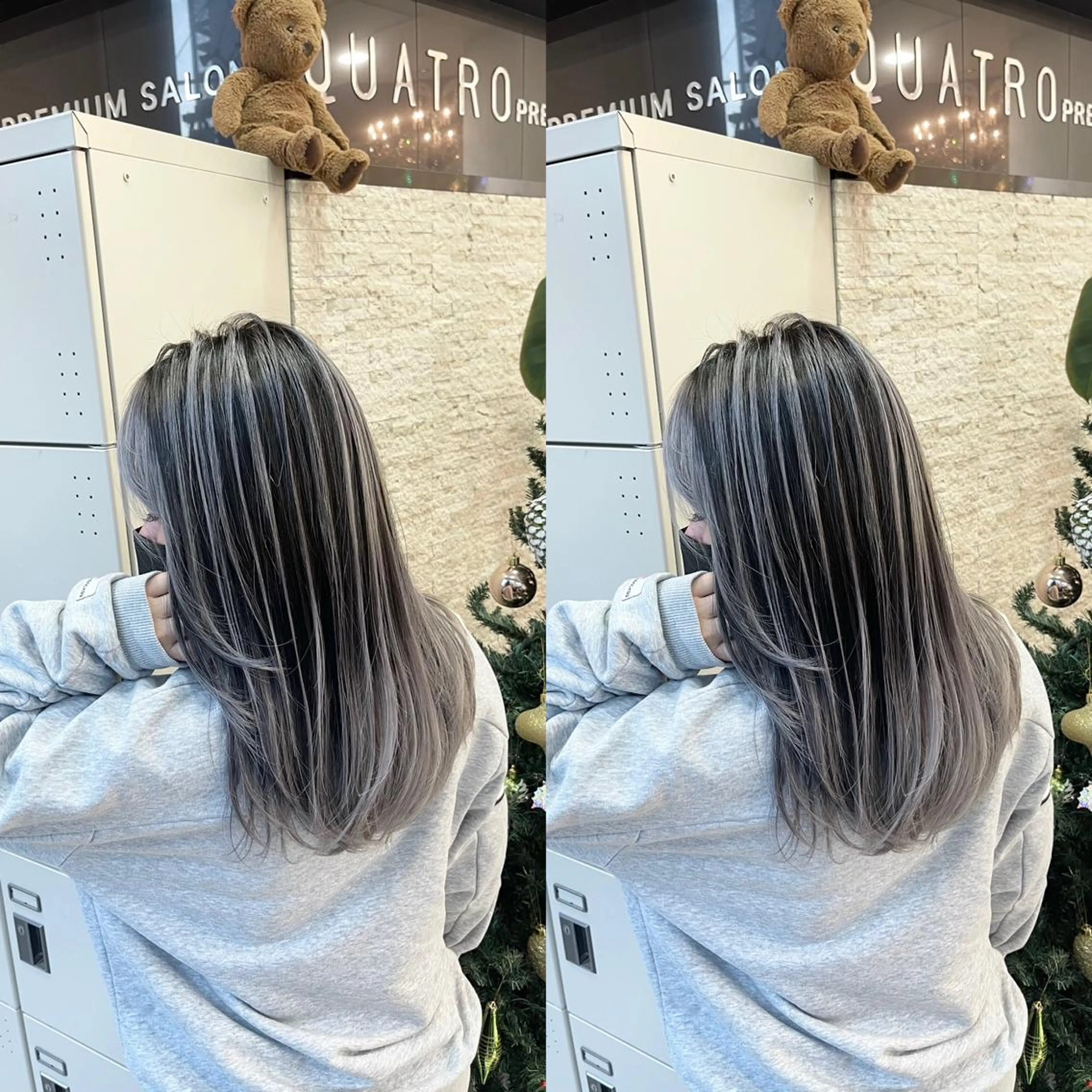 セミロング カラー カット ヘアカラー Y Uのヘアスタイル
