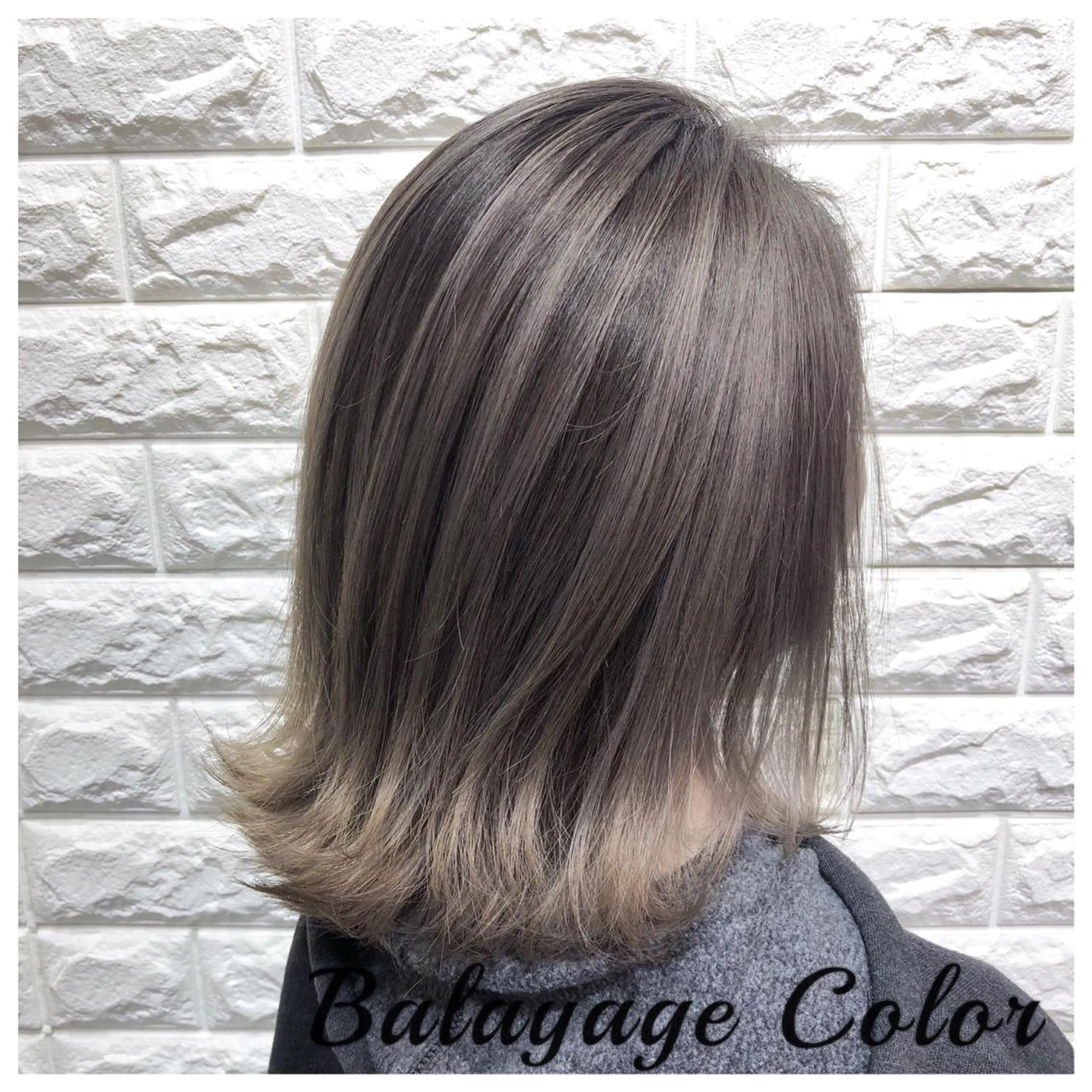 ミディアム カラー EGAO所属・yuuka🌻 ハイライト/艶カラーのヘアスタイル