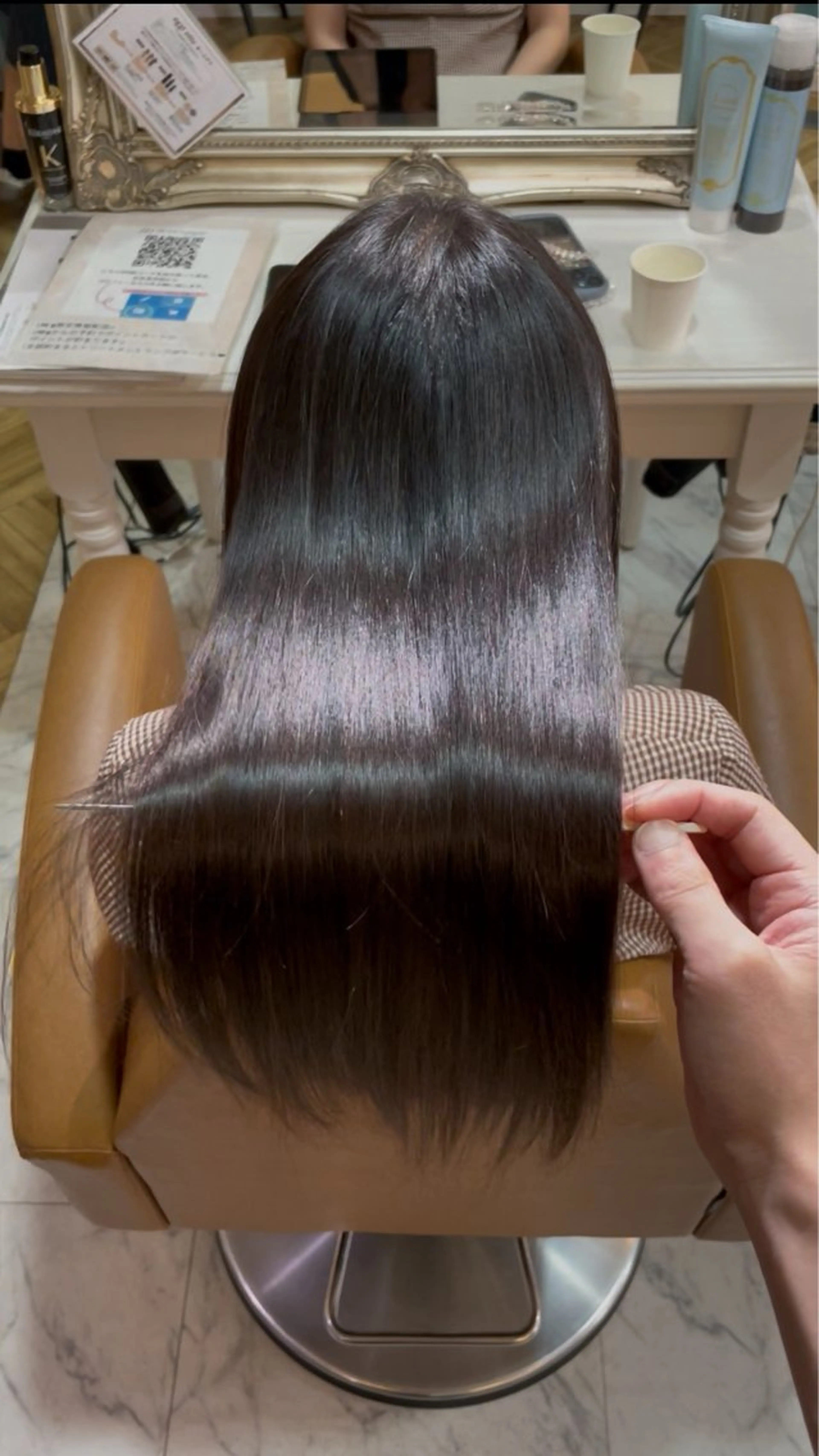 ロング 髪質改善 韓国風ヘア レイヤーカット ロング 縮毛矯正 カット ヘアカラー 縮毛矯正 トリートメント 美髪縮毛矯正🤍 髪質改善/Shinaのヘアスタイル