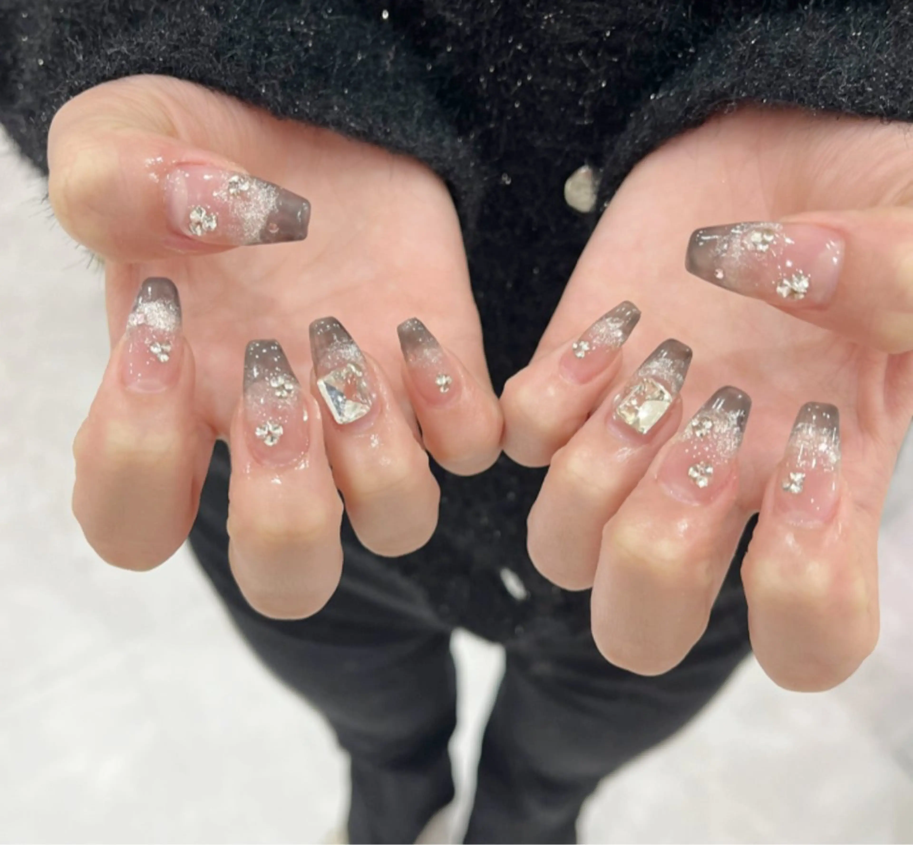 ネイル 長さ出し フットネイル ジェルネイル 韓国ネイル マグネットネイル #Amin所属・#Amin nail salonのネイルデザイン