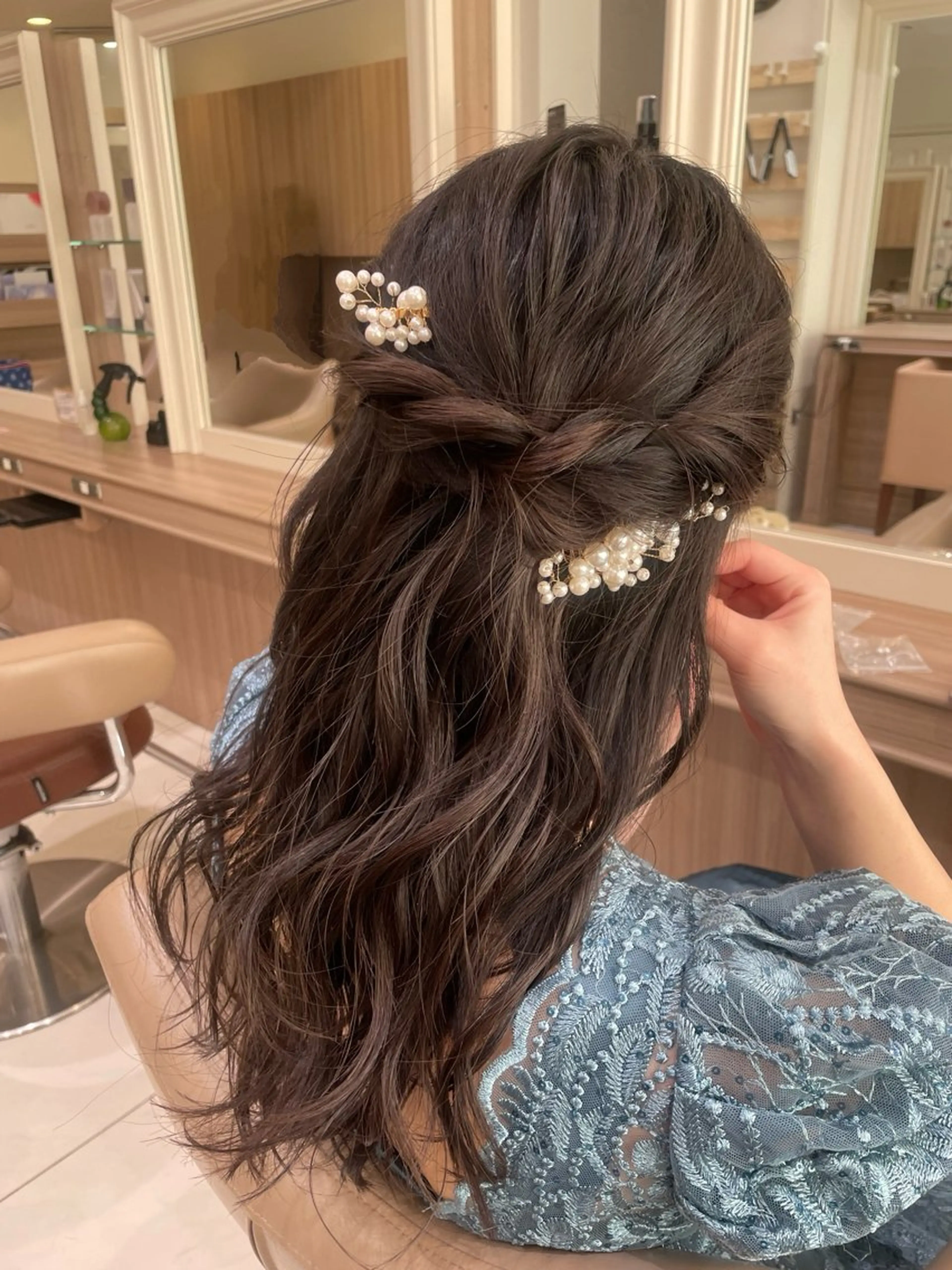 セミロング ヘアアレンジ 韓国ヘアメイク🎀/ 縮毛矯正✨山本媛香のヘアスタイル