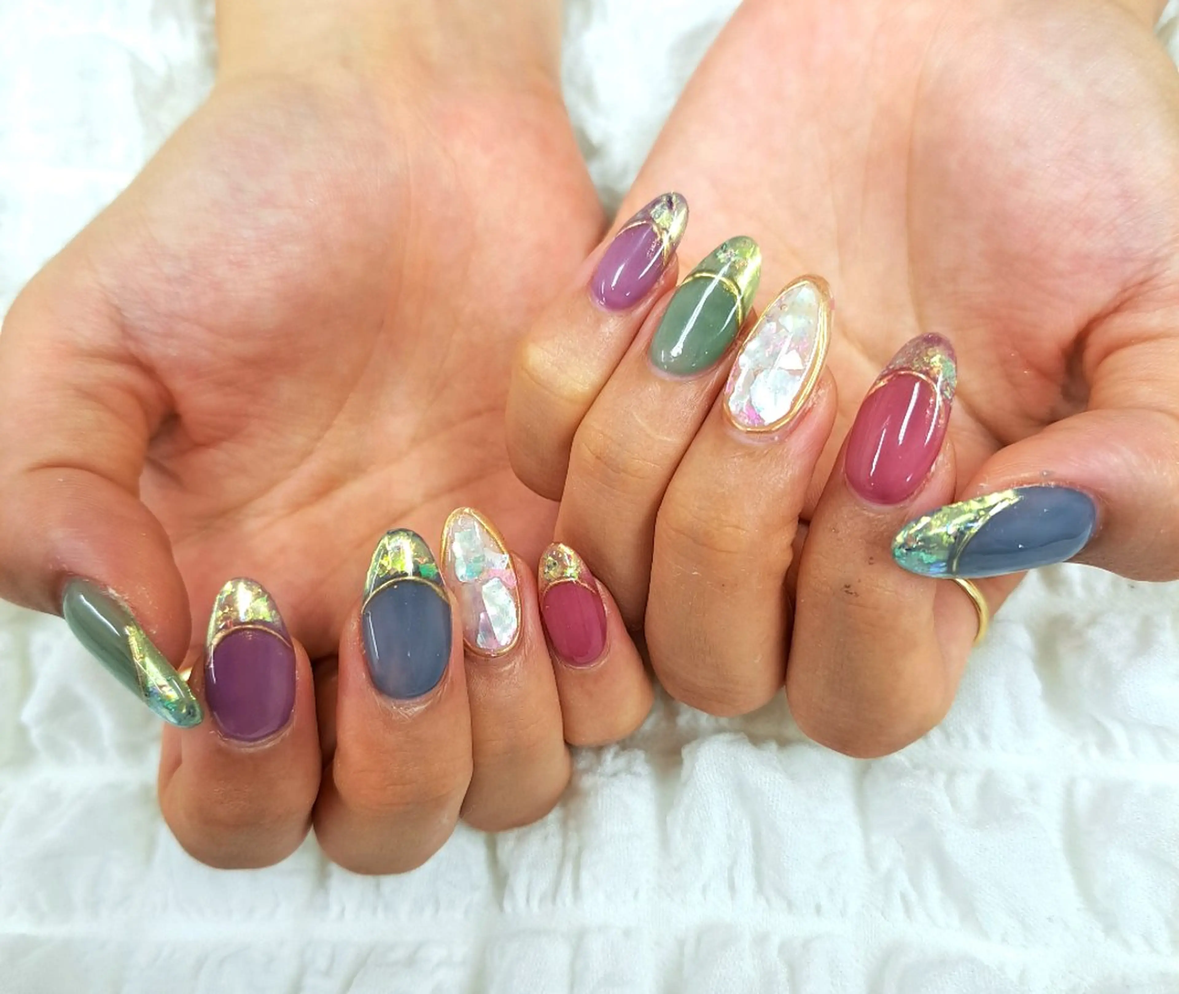 ネイル アートネイル フットネイル ジェルネイル 持ち込み ニュアンスネイル 河野ちえ (雑誌掲載サロン)のネイルデザイン