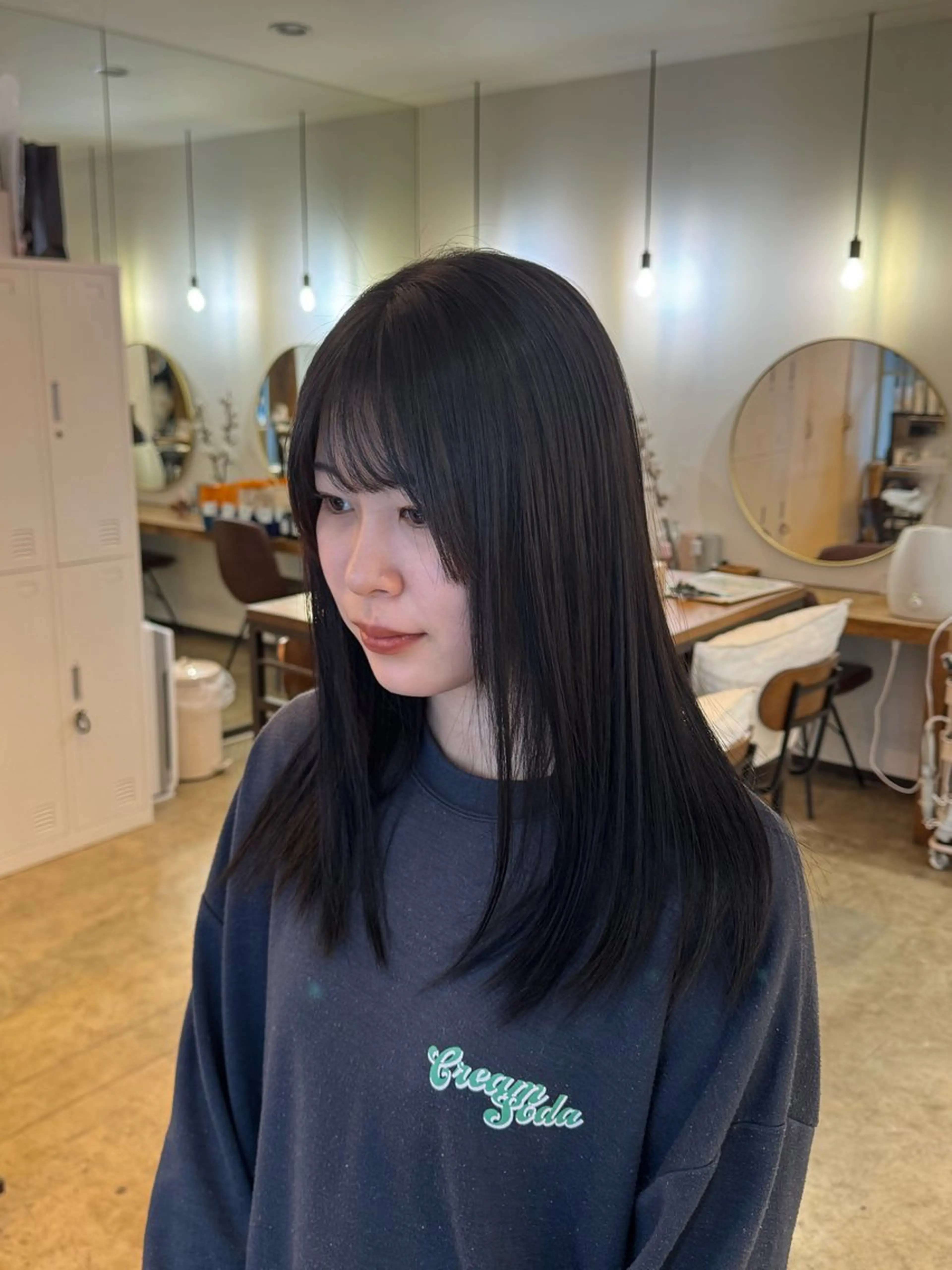 セミロング カラー カット ヘアカラー トリートメント 入江 允のヘアスタイル