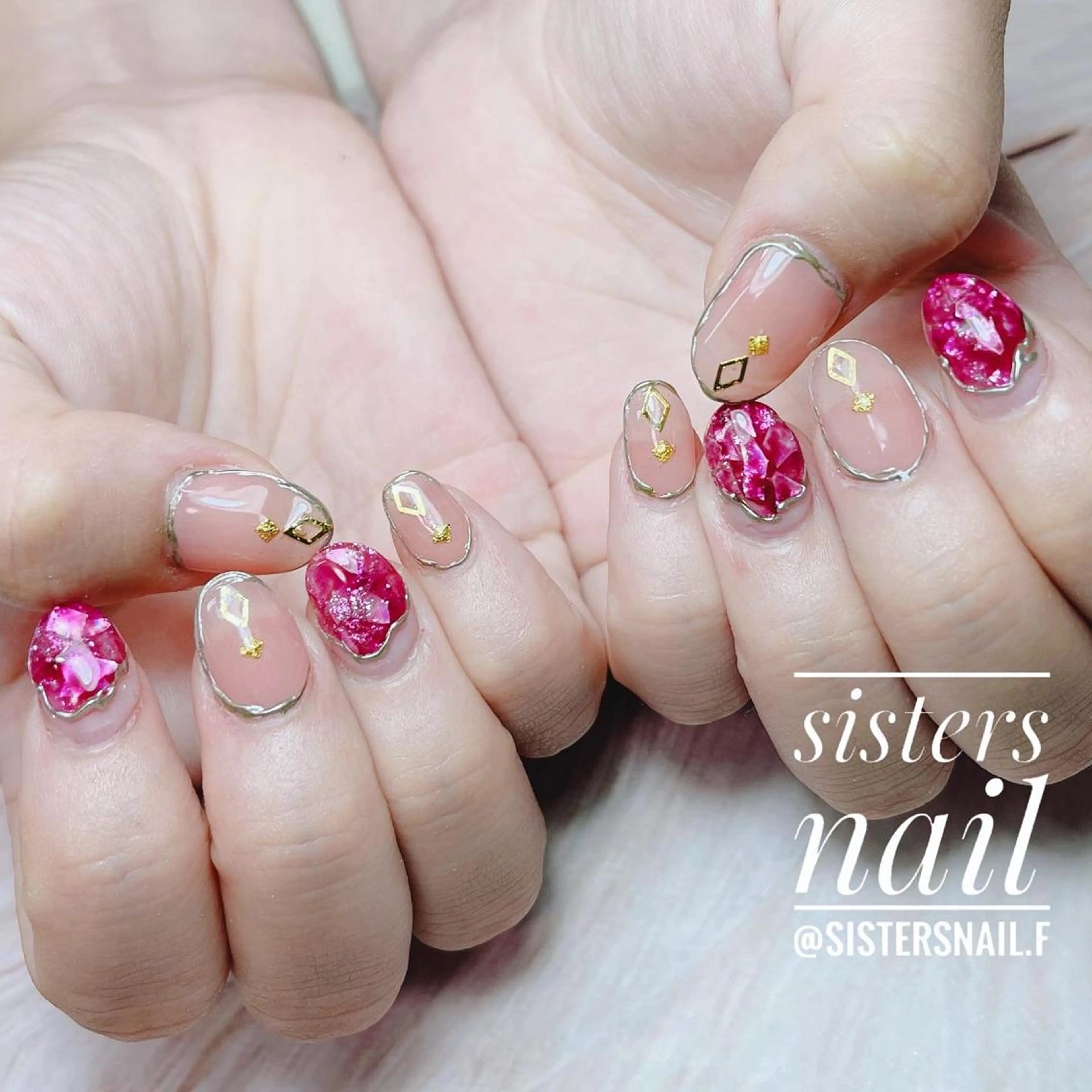 ネイル アートネイル ニュアンスネイル オフィスネイル sisters nail.fのネイルデザイン