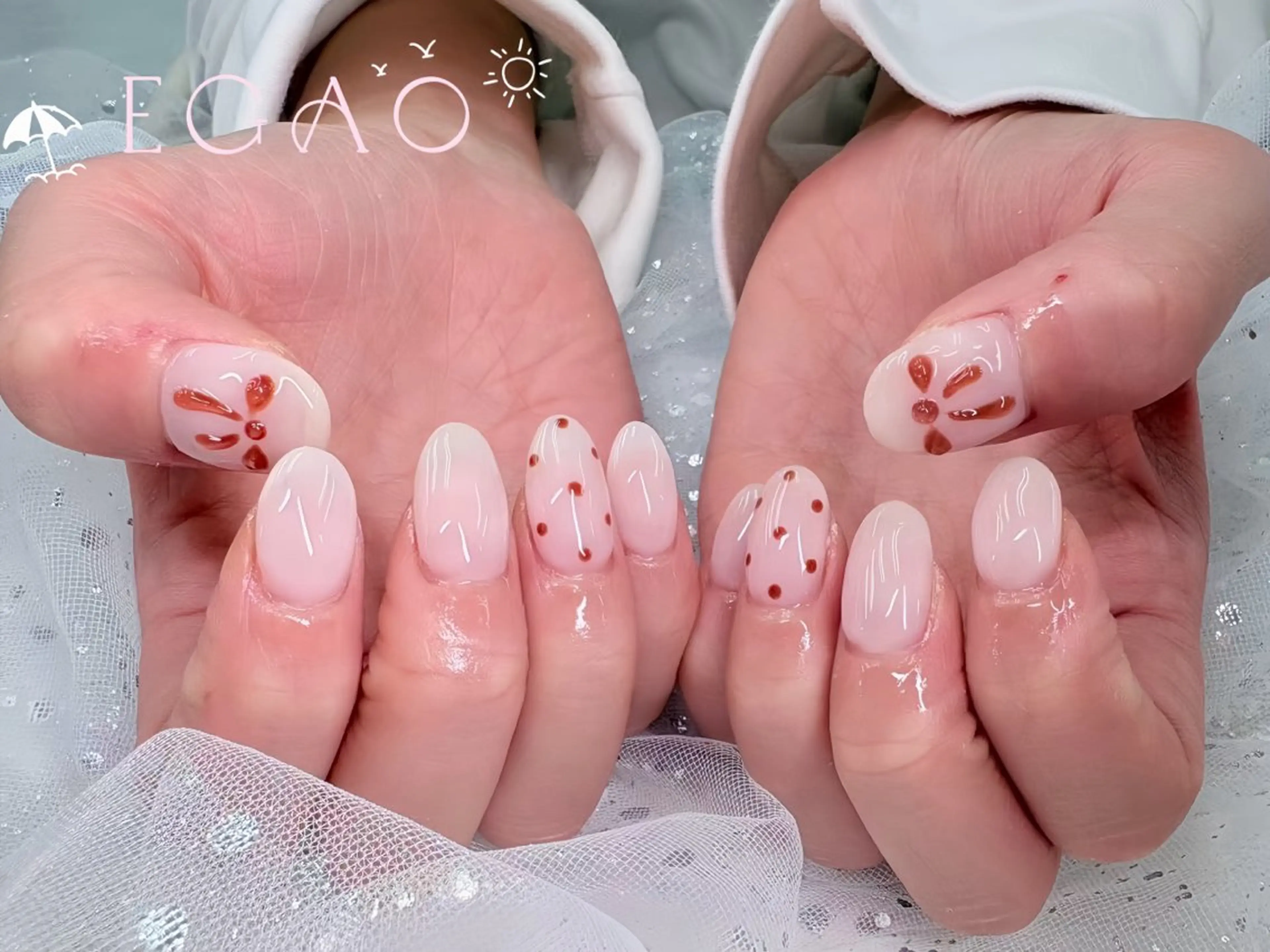ネイル アートネイル フットネイル フレンチネイル ジェルネイル グラデーション ハンドネイル Egao Nail Salonのネイルデザイン
