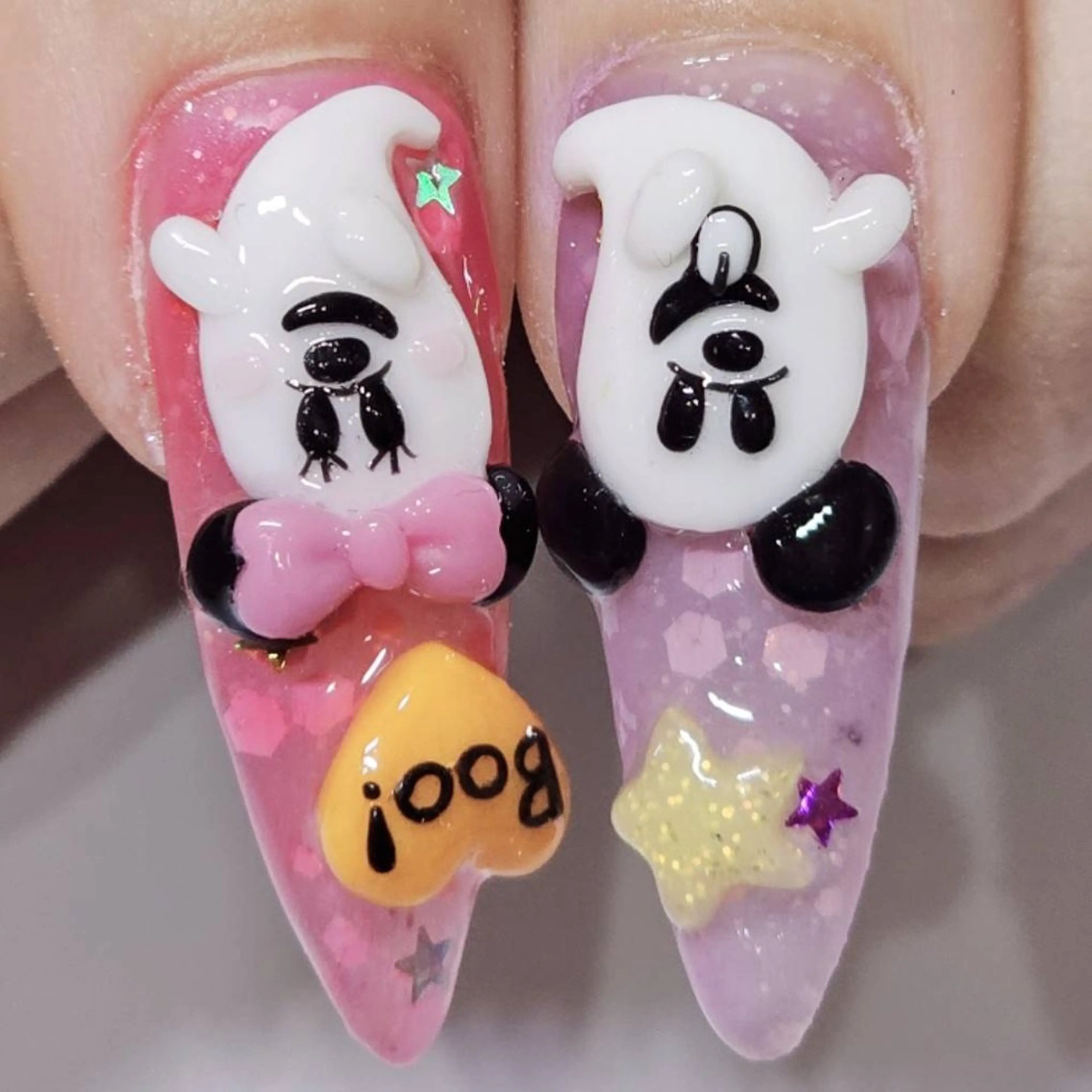 ネイル アートネイル ハロウィン ホログラムネイル ラメ(グリッター) ハンドネイル よしだ ひろきのネイルデザイン