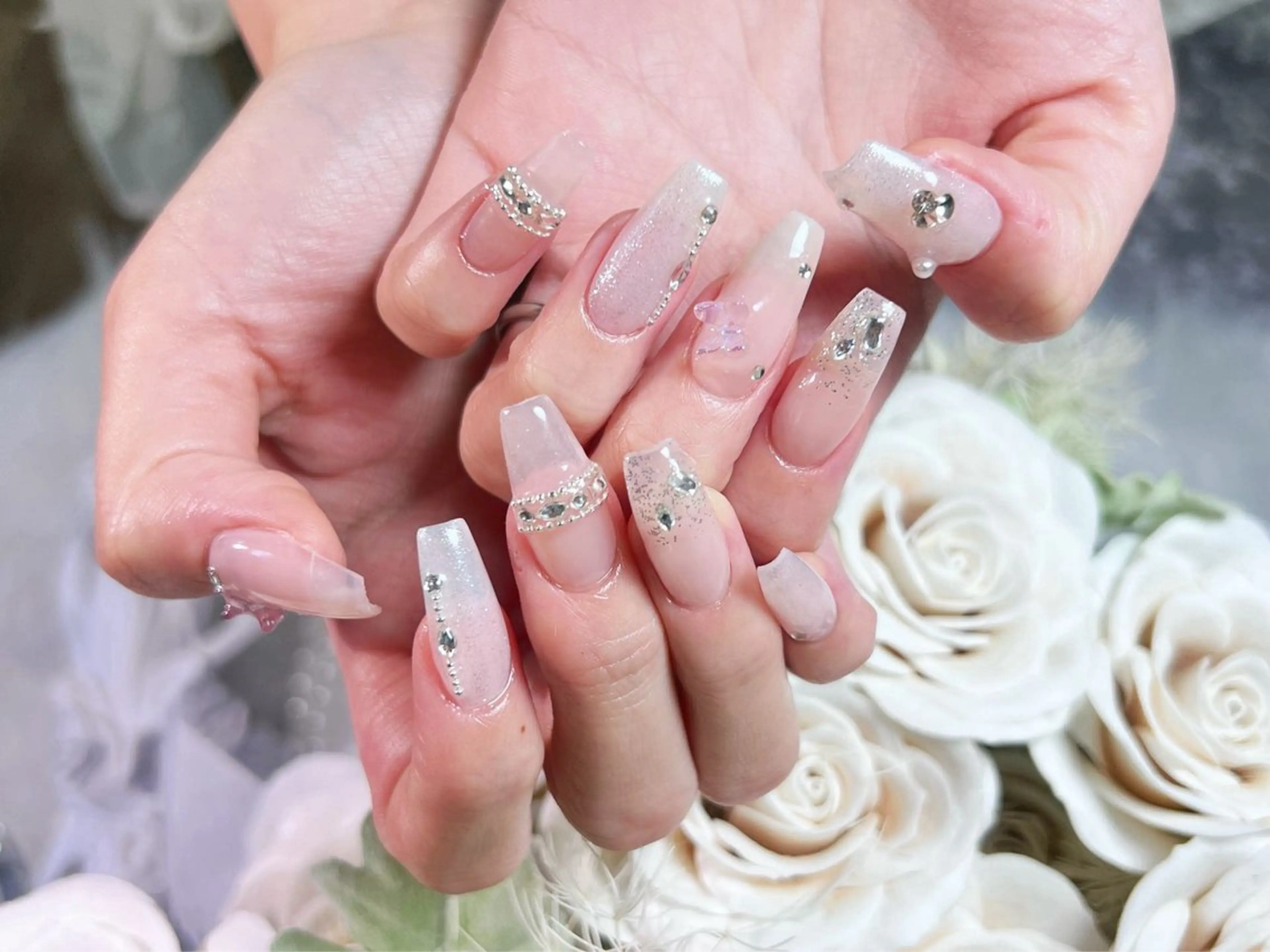 ネイル ロングネイル 持ち込み スカルプネイル ワンホンネイル ハンドネイル Painty所属・Painty nailのネイルデザイン