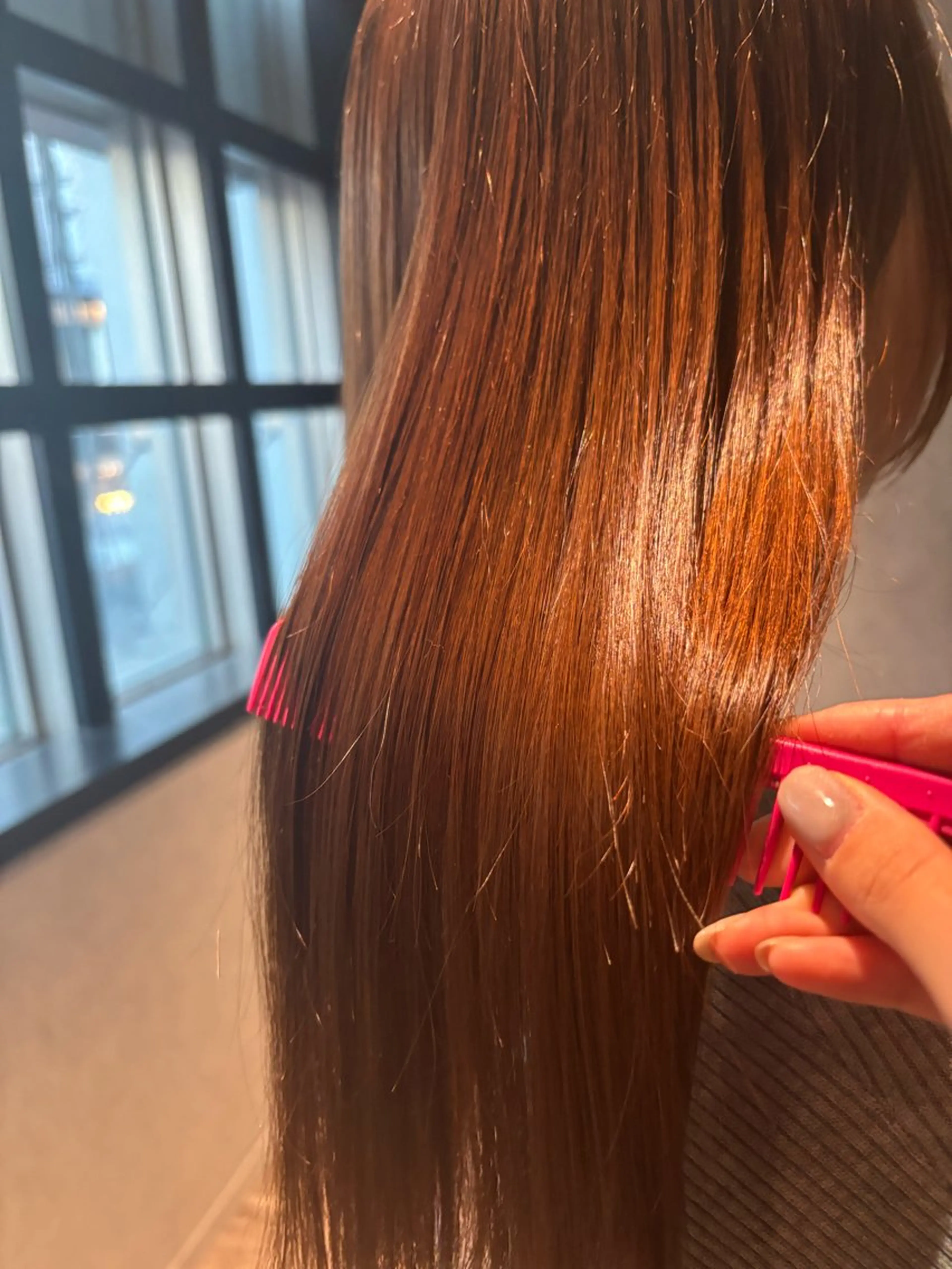 ロング パーマ カット 縮毛矯正 トリートメント 京都駅☆髪質改善 🎀アミ🎀のヘアスタイル