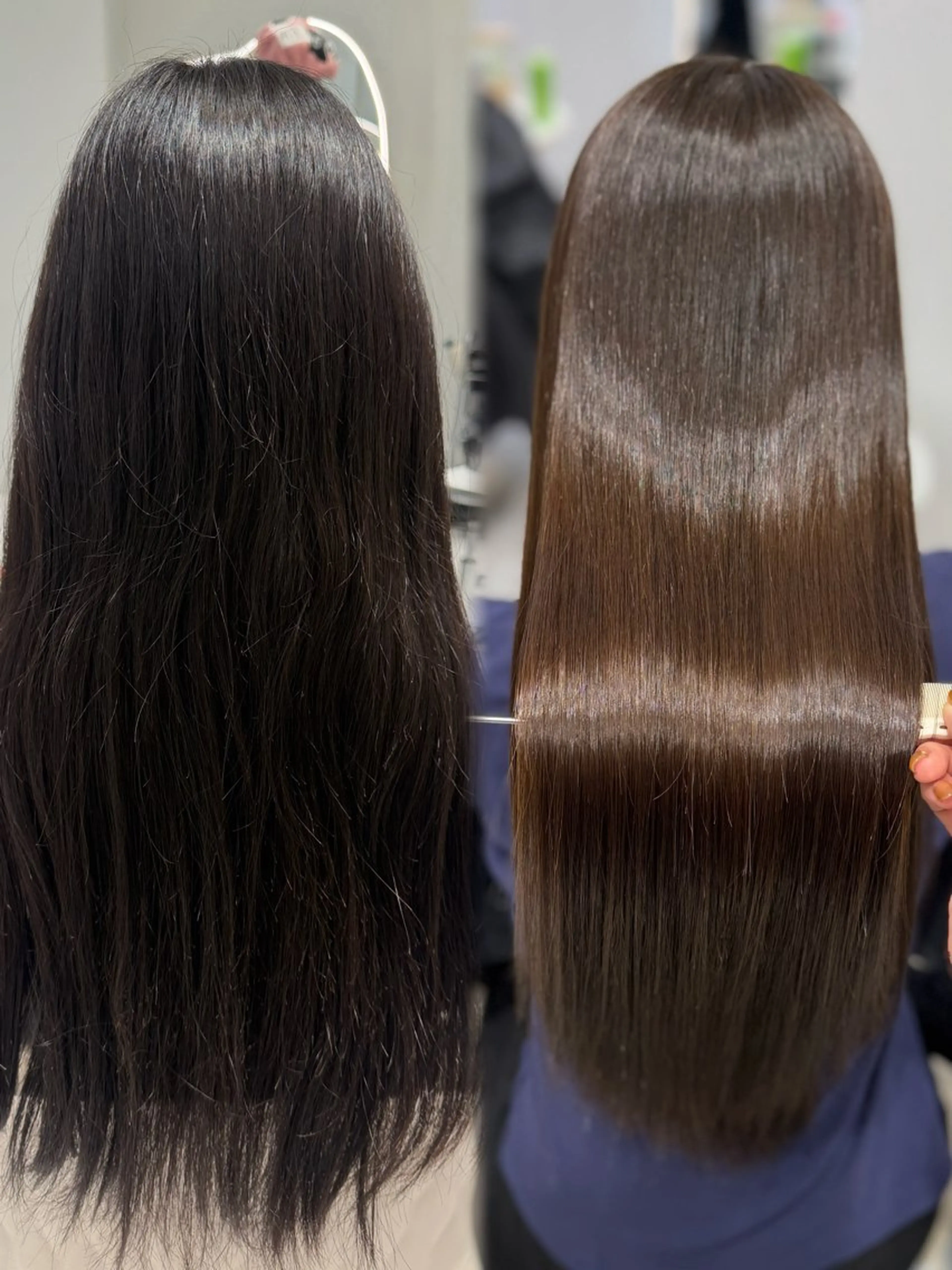 ロング カラー ベージュカラー 透明感カラー ヘアカラー トリートメント 名駅/大人韓国ヘア 艶カラー/Rihoのヘアスタイル