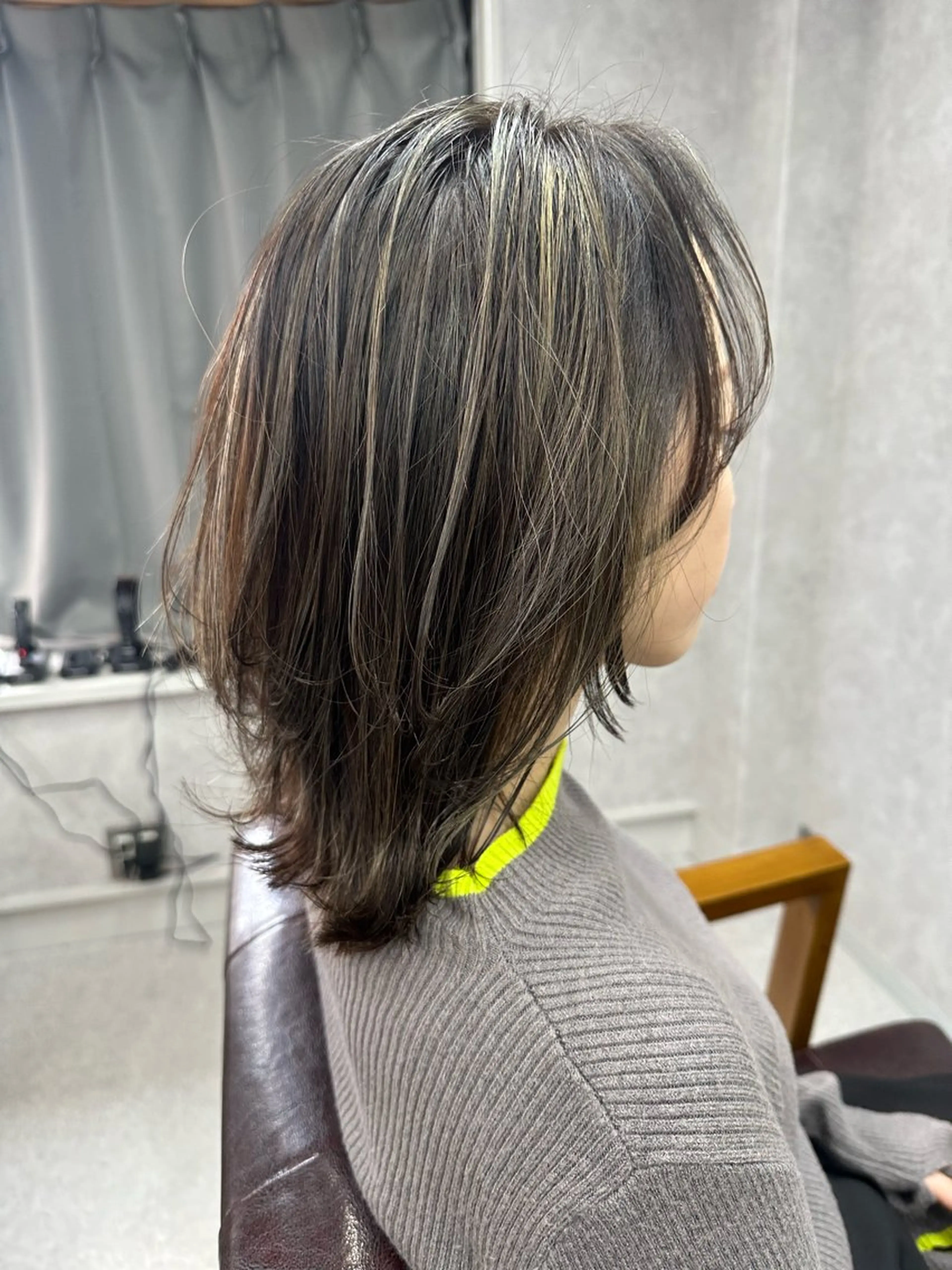ミディアム カラー カット ヘアカラー トリートメント Lien 深井店のヘアスタイル