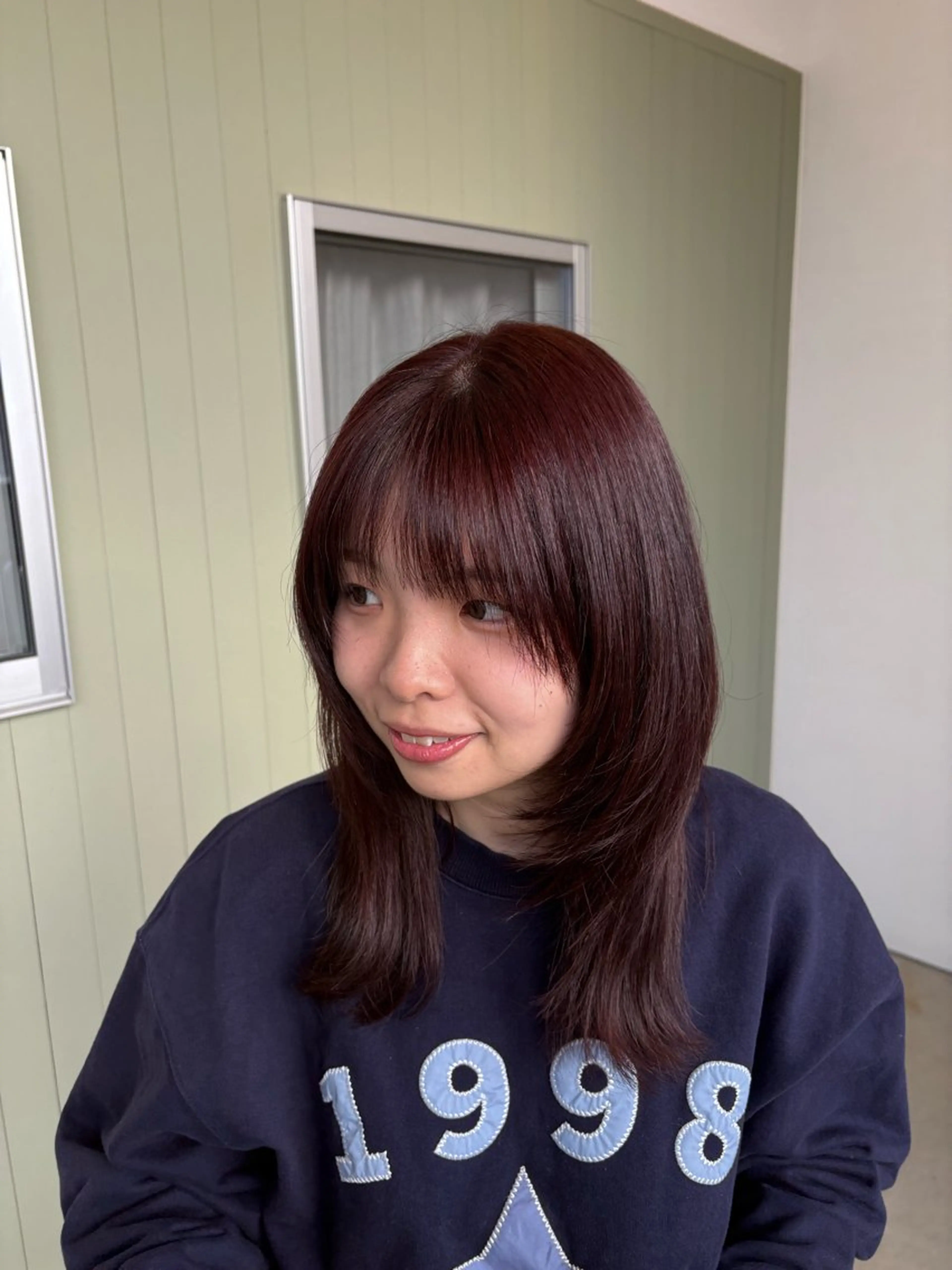 ミディアム ヘアカラー 上野 桜果のヘアスタイル