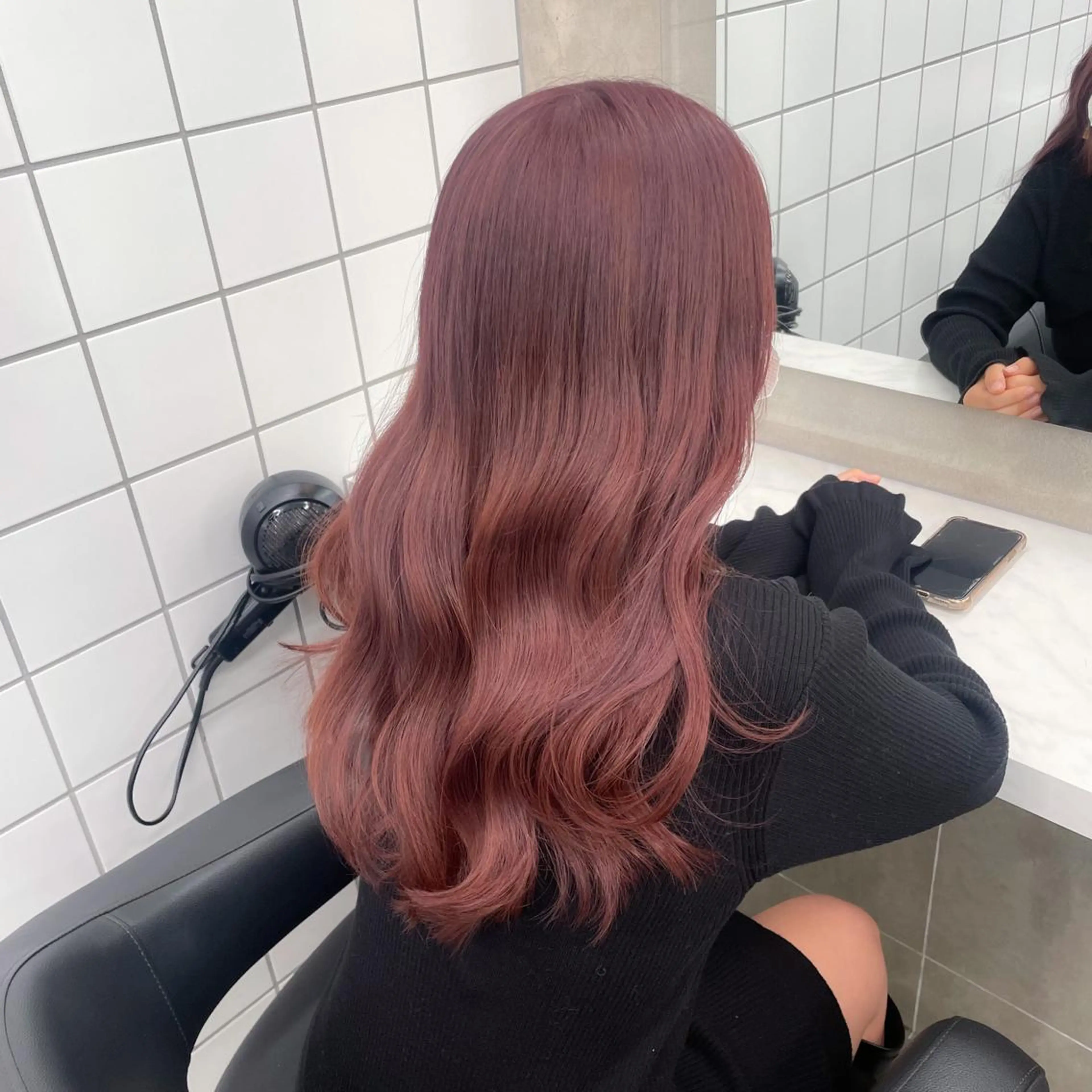 セミロング カラー 表参道ハッシュカット レイヤー/リノンのヘアスタイル