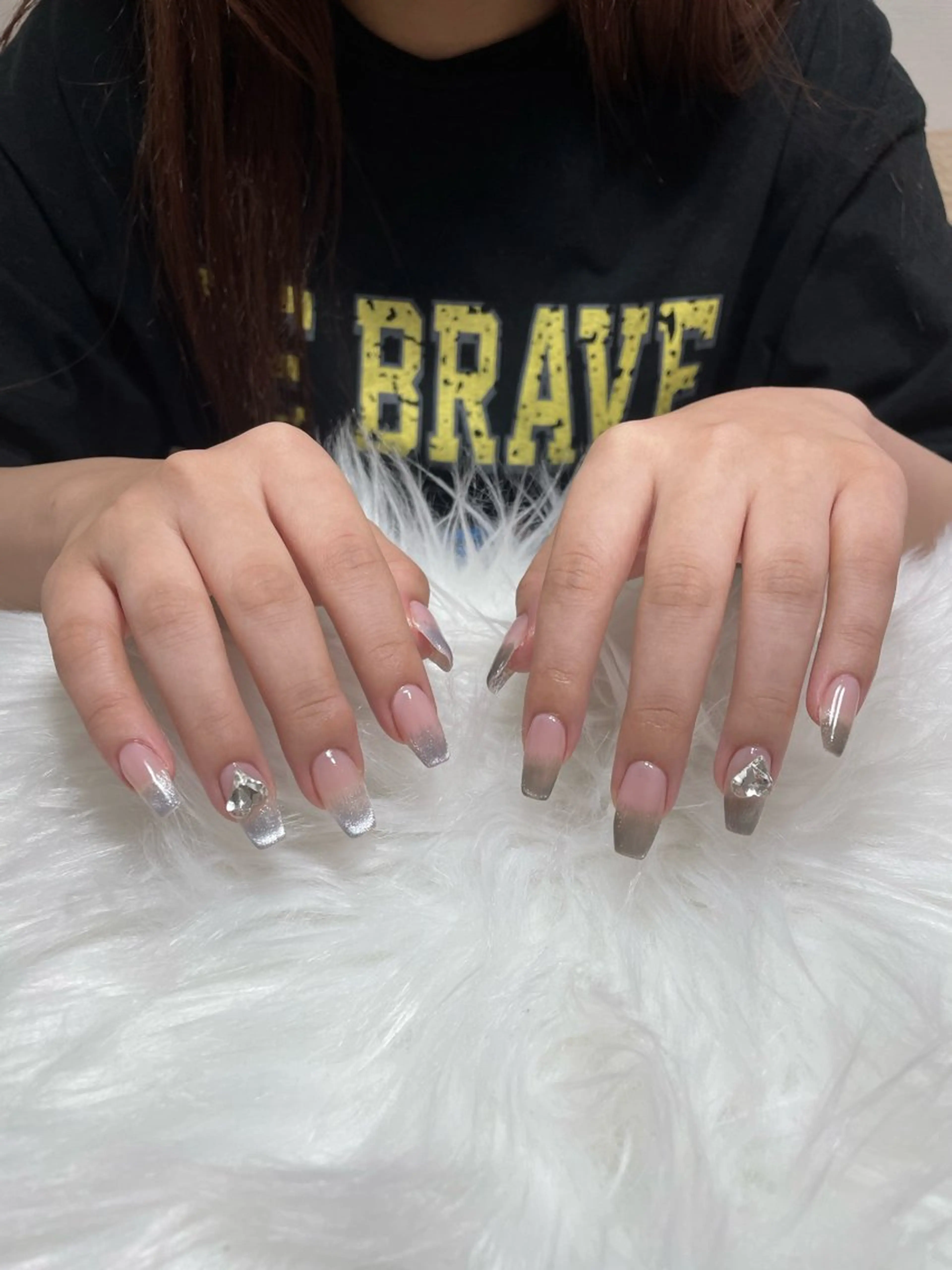 ネイル フレンチネイル マグネットネイル マグネットフレンチ h's dazz harukaのネイルデザイン