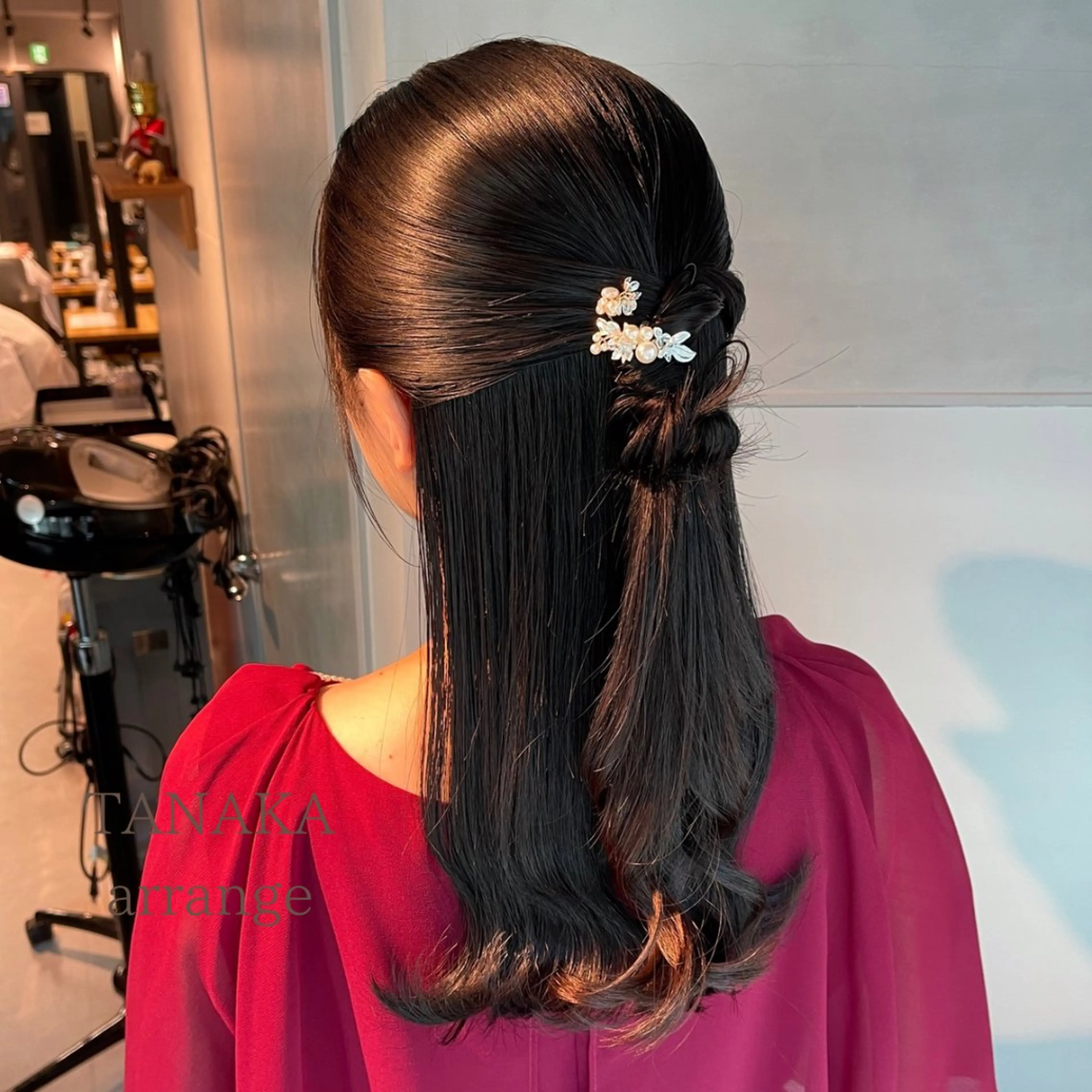 ヘアアレンジ ポニーテール 結婚式・ブライダル 卒業式のヘアスタイル ヘアセット charm《銀座》 ヘアセット/縮毛矯正のヘアスタイル