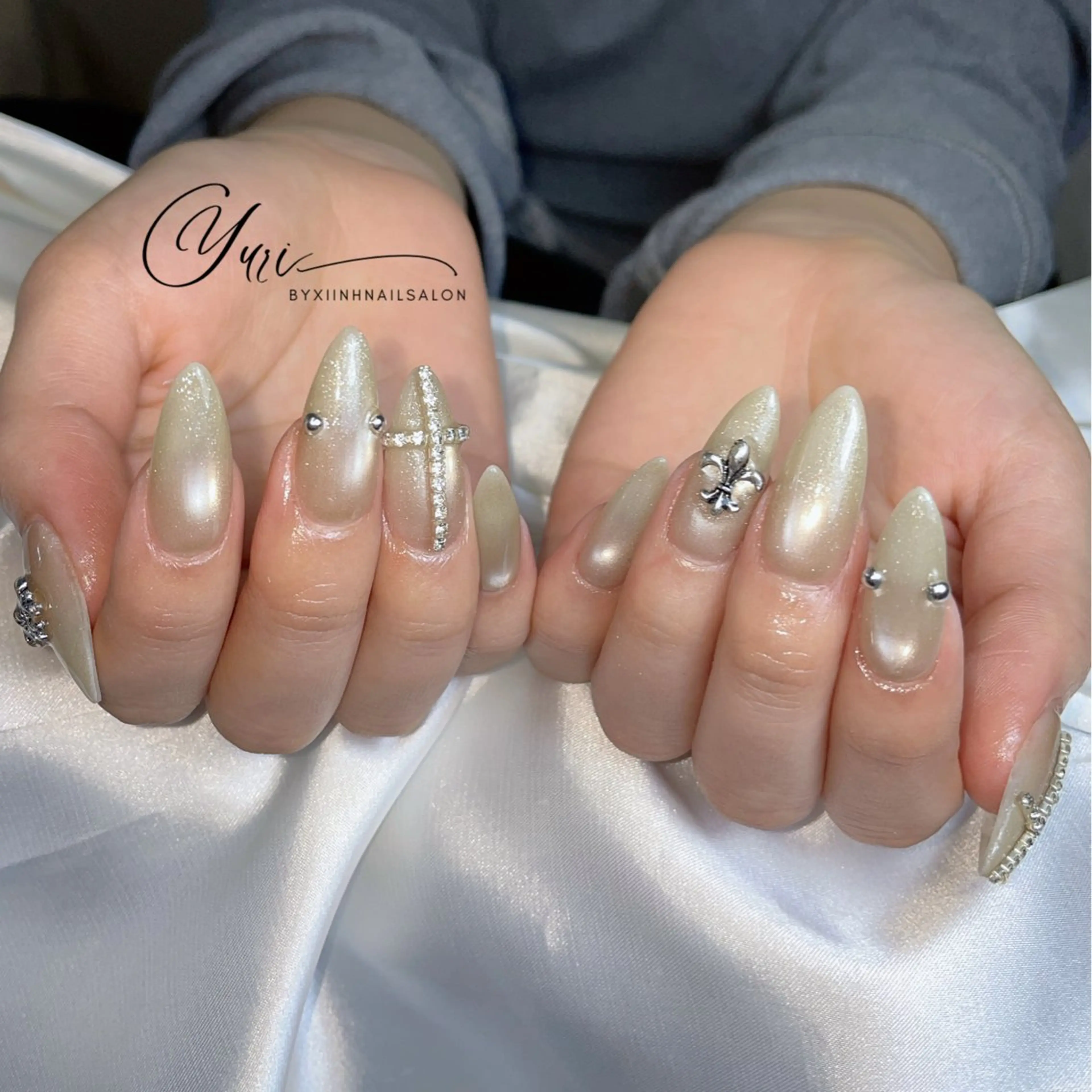 ネイル チークネイル 桜ネイル 長さ出し フットネイル ジェルネイル ハンドネイル YURI NAILのネイルデザイン