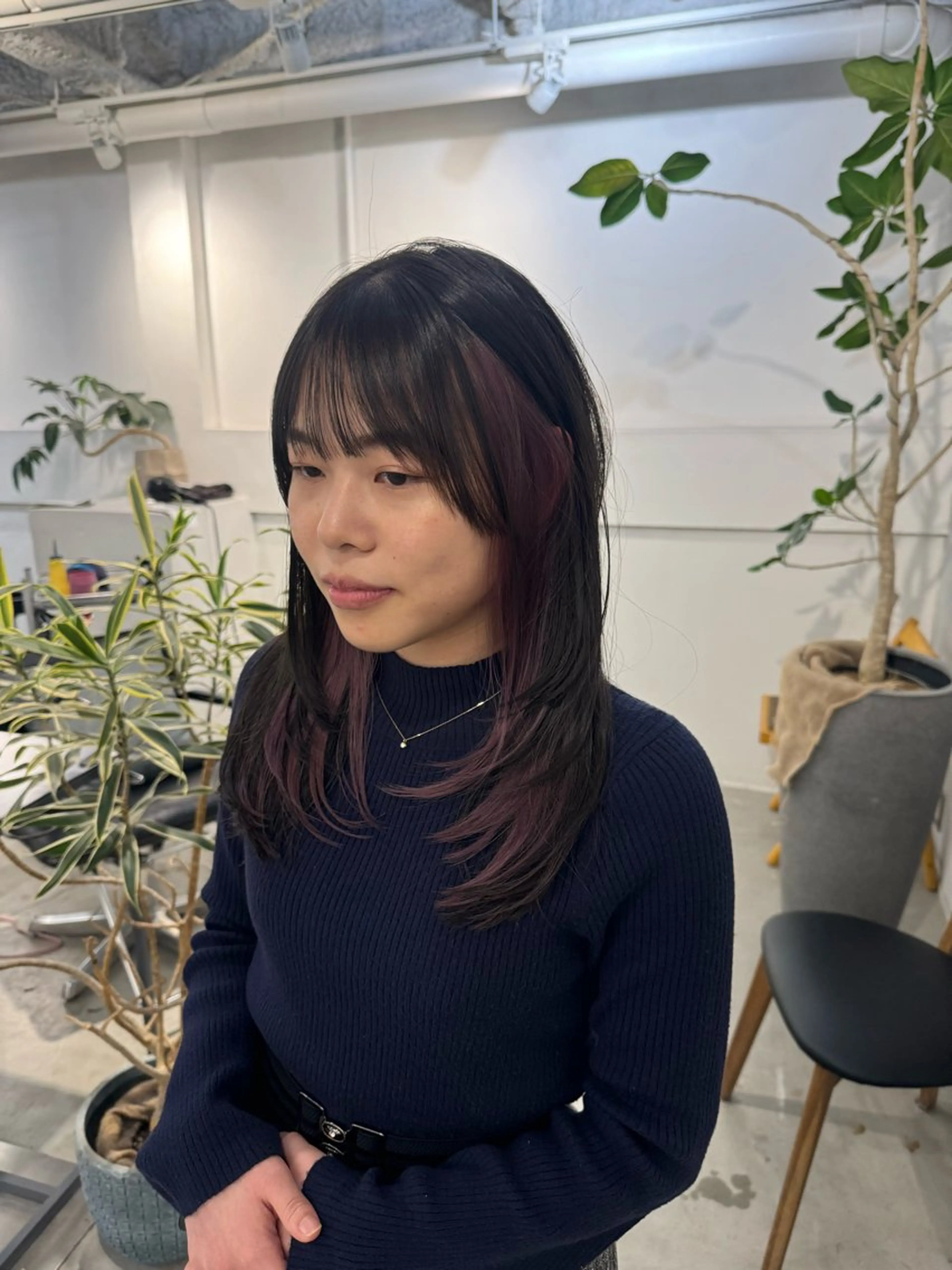 セミロング カット ヘアカラー トリートメント 顔周りcut・ご相談 ＝新宿しずく🇰🇷のヘアスタイル