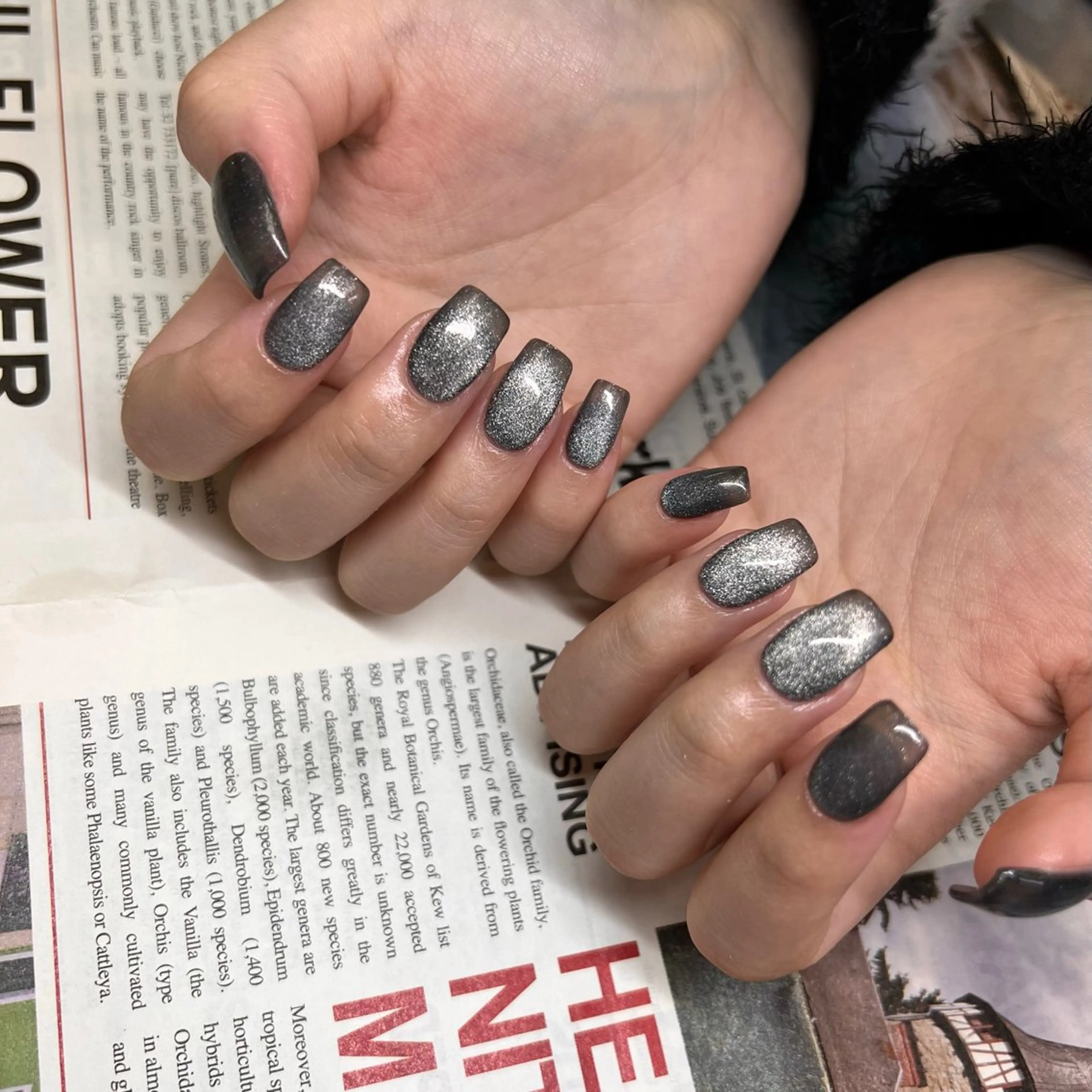 【ジェル】🩵マグネットネイルの写真