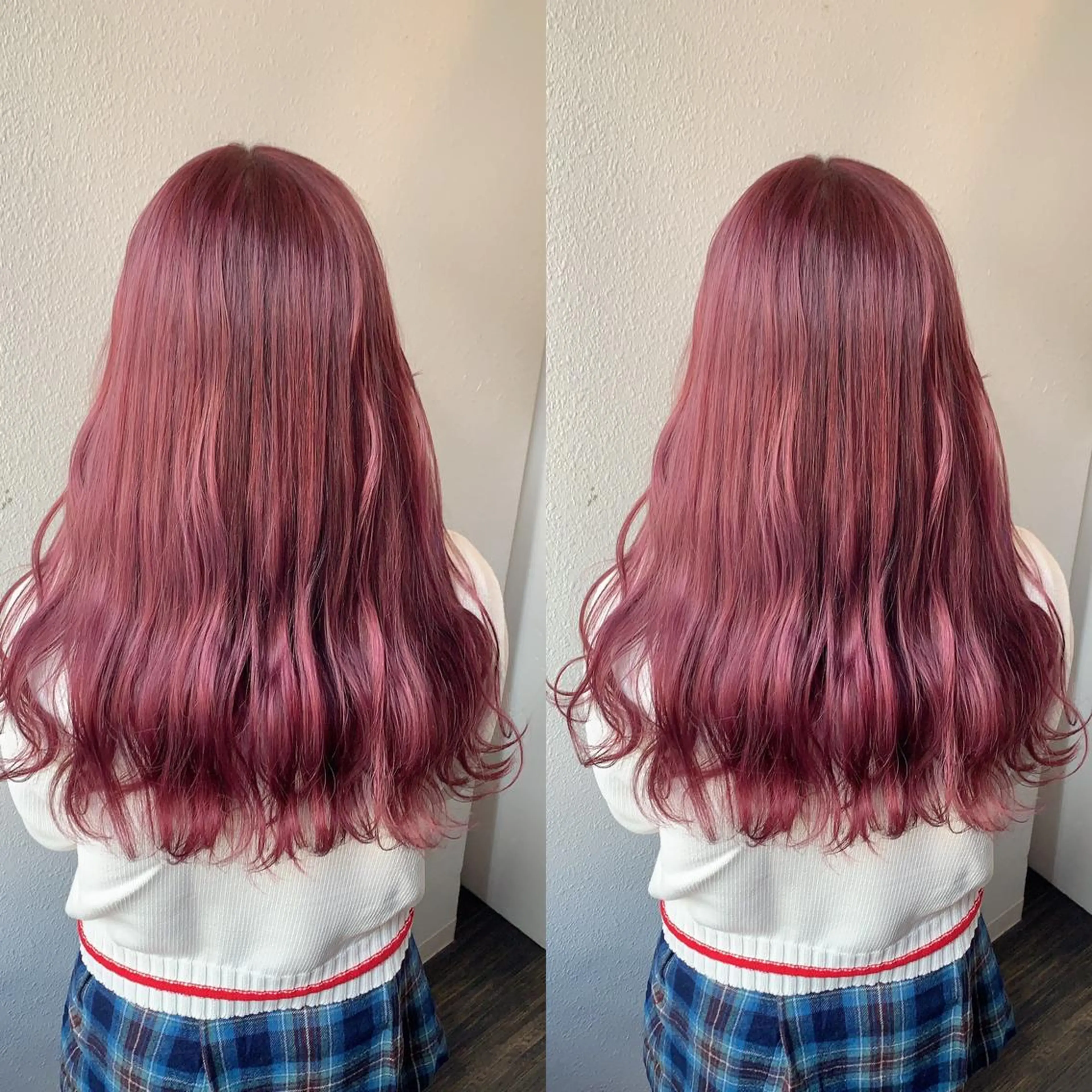 ロング カラー ダブルカラー ピンクカラー ヘアカラー 似合わせ/ブリーチ カラー.岡田友仁のヘアスタイル