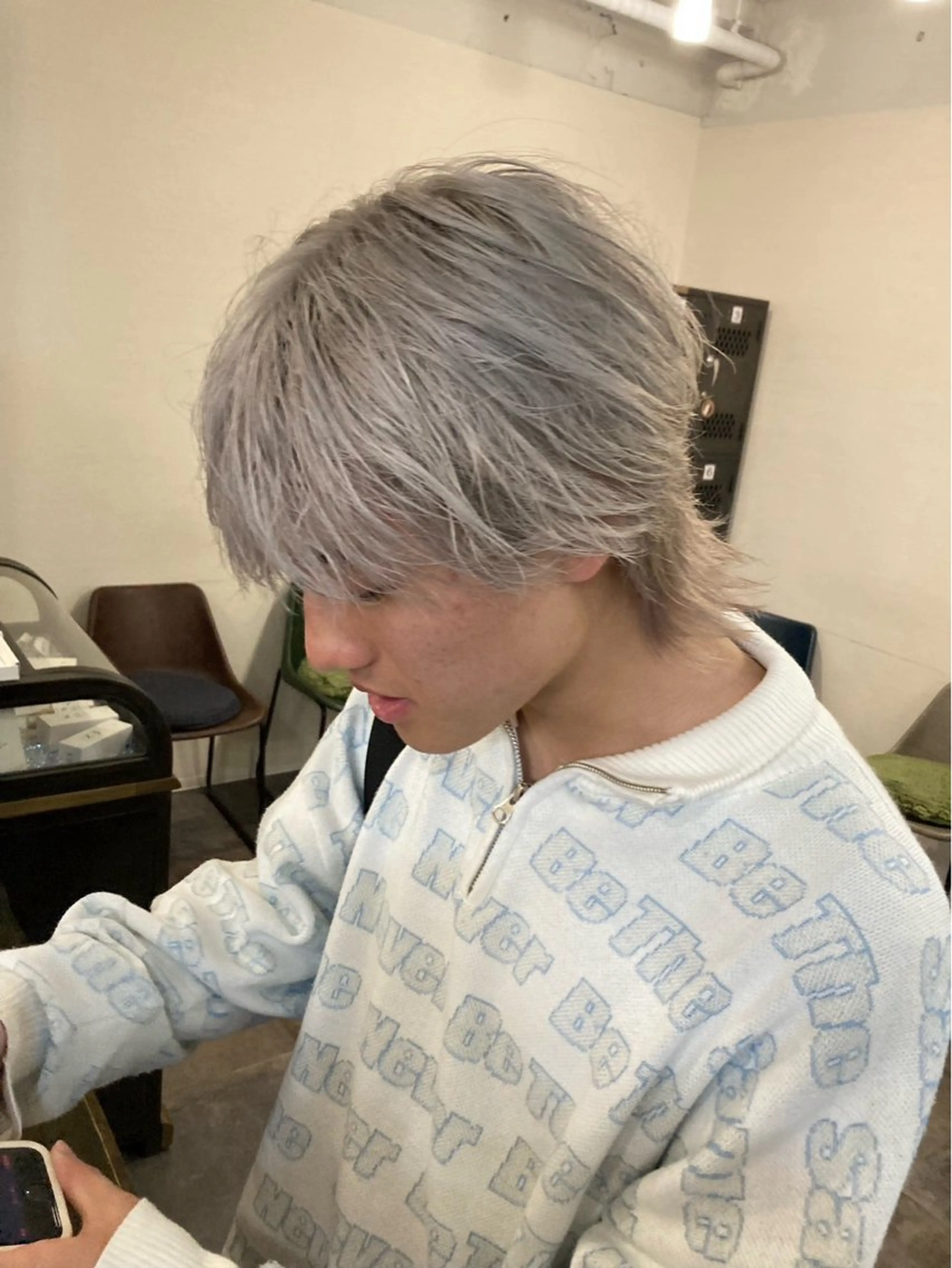 ミディアム メンズ スタイリスト兼 アイリストyuikaのヘアスタイル