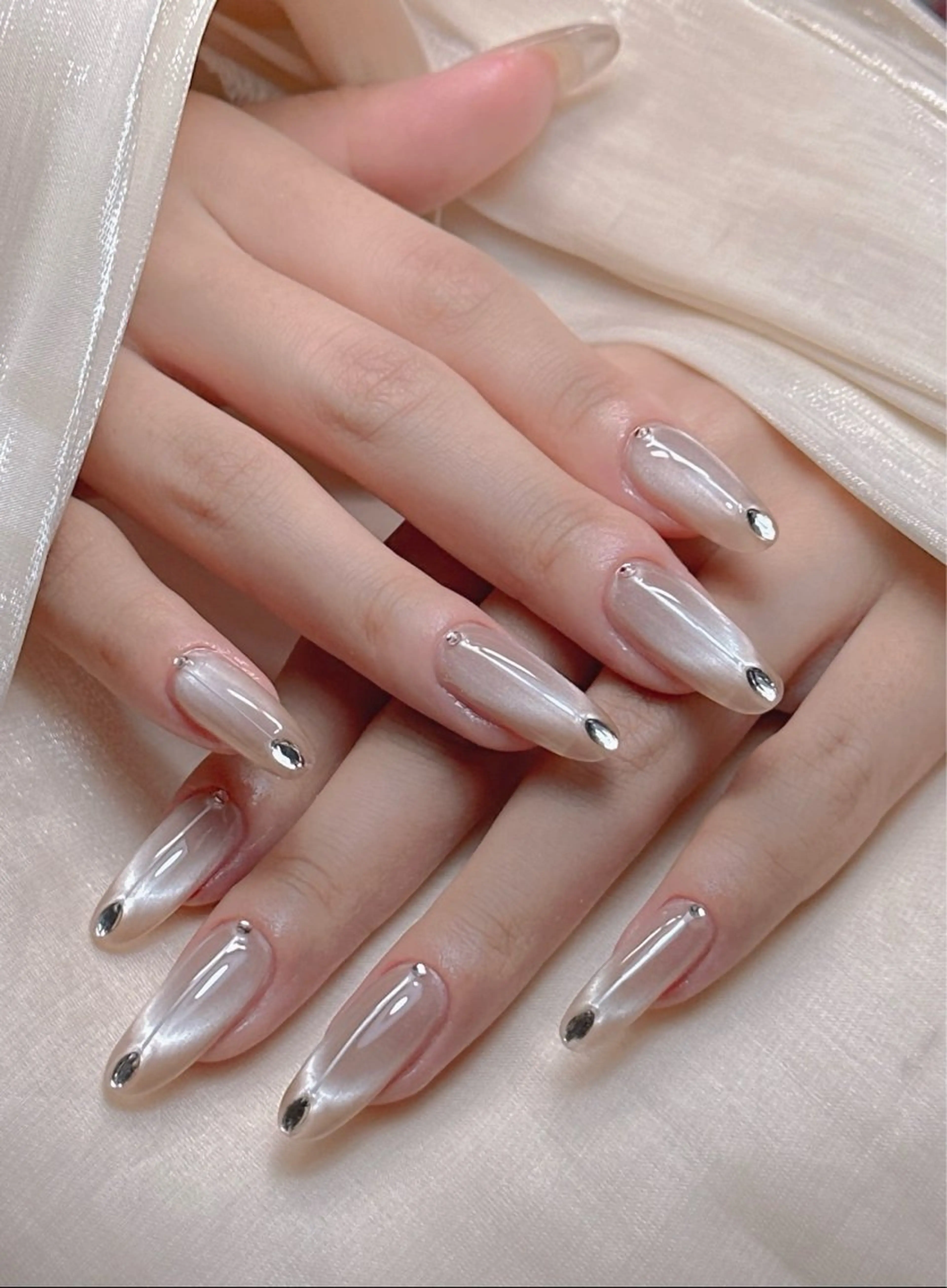 ネイル アートネイル チークネイル 長さ出し フットネイル ジェルネイル ラッキーネイルサロン西川口東口店所属・山田 由奈のネイルデザイン