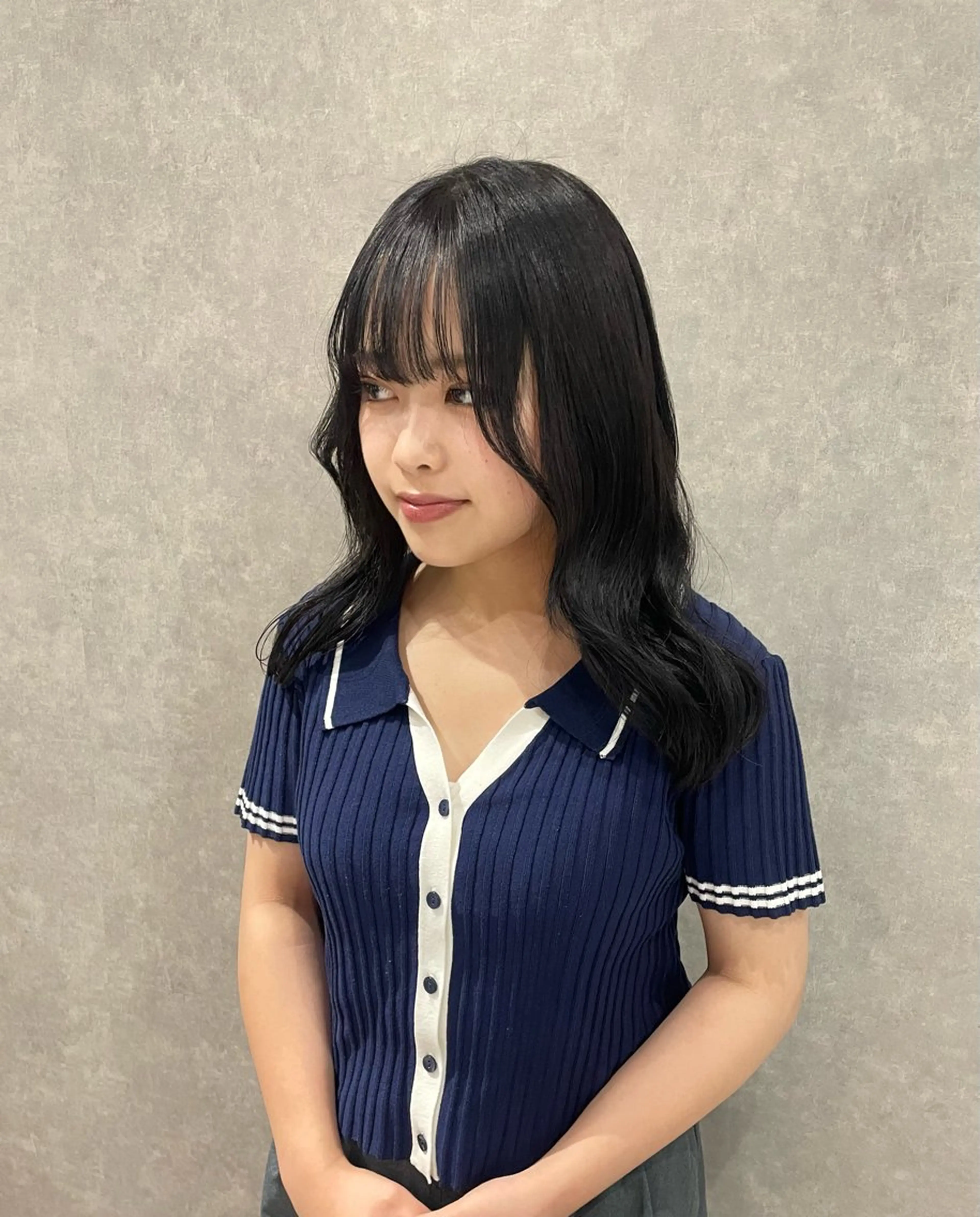 セミロング カラー つちくら あみのヘアスタイル