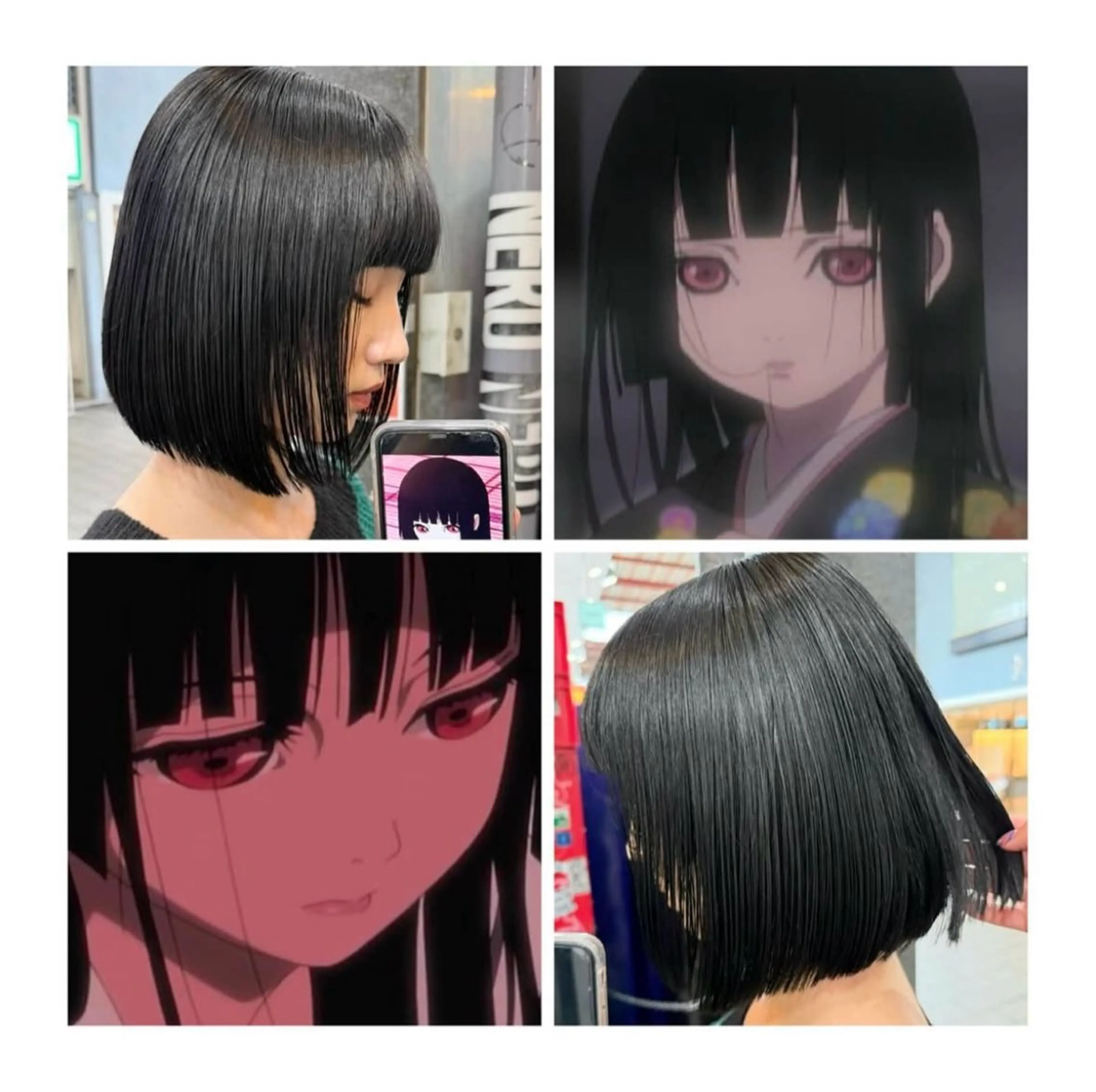 ショート カラー 黒髪 ヘアカラー GARU-ガル-所属・TSUNO🦖 派手髪/オタク美容師のヘアスタイル