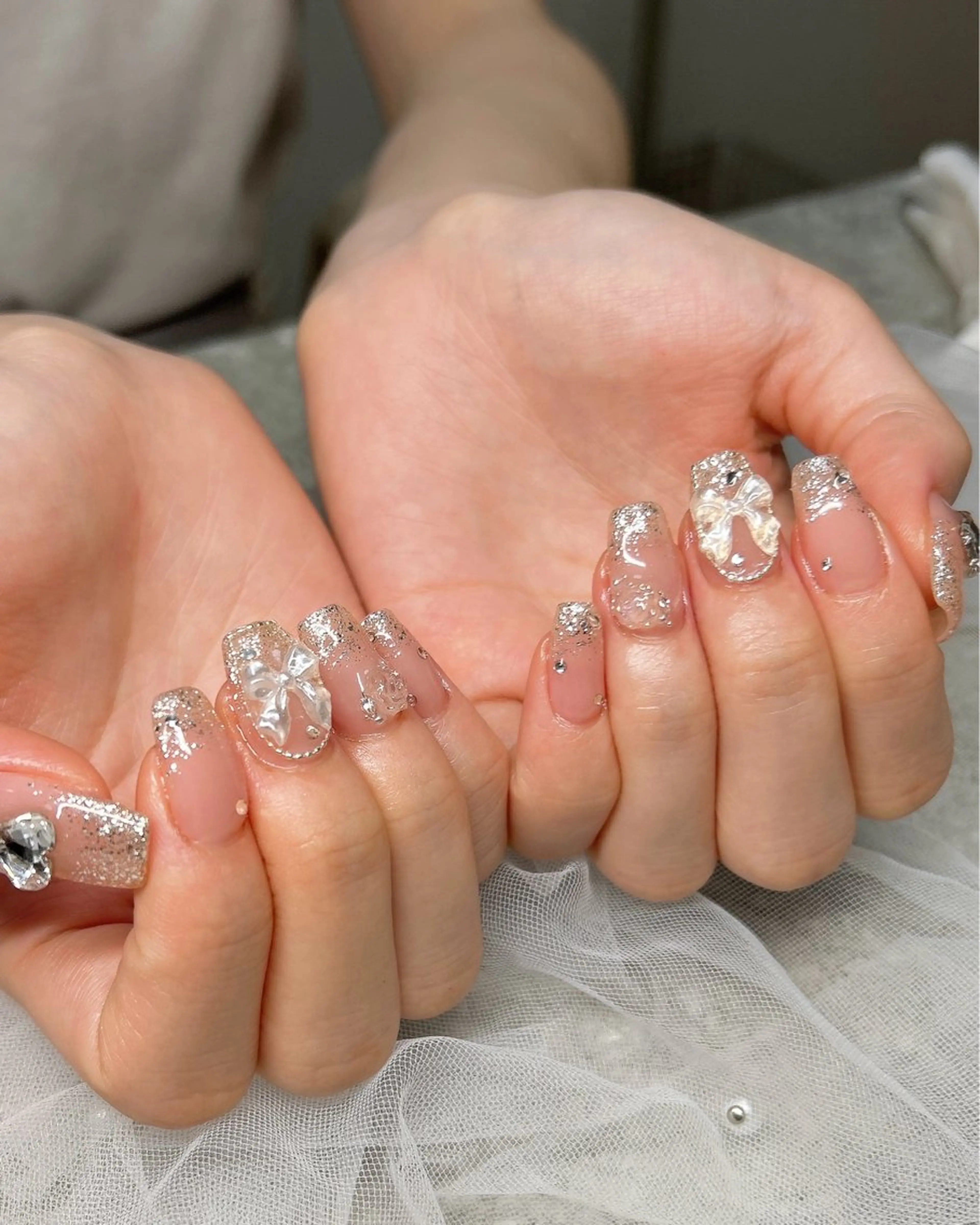 ネイル キラキラネイル ハンドネイル ten nail salon　かえでのネイルデザイン