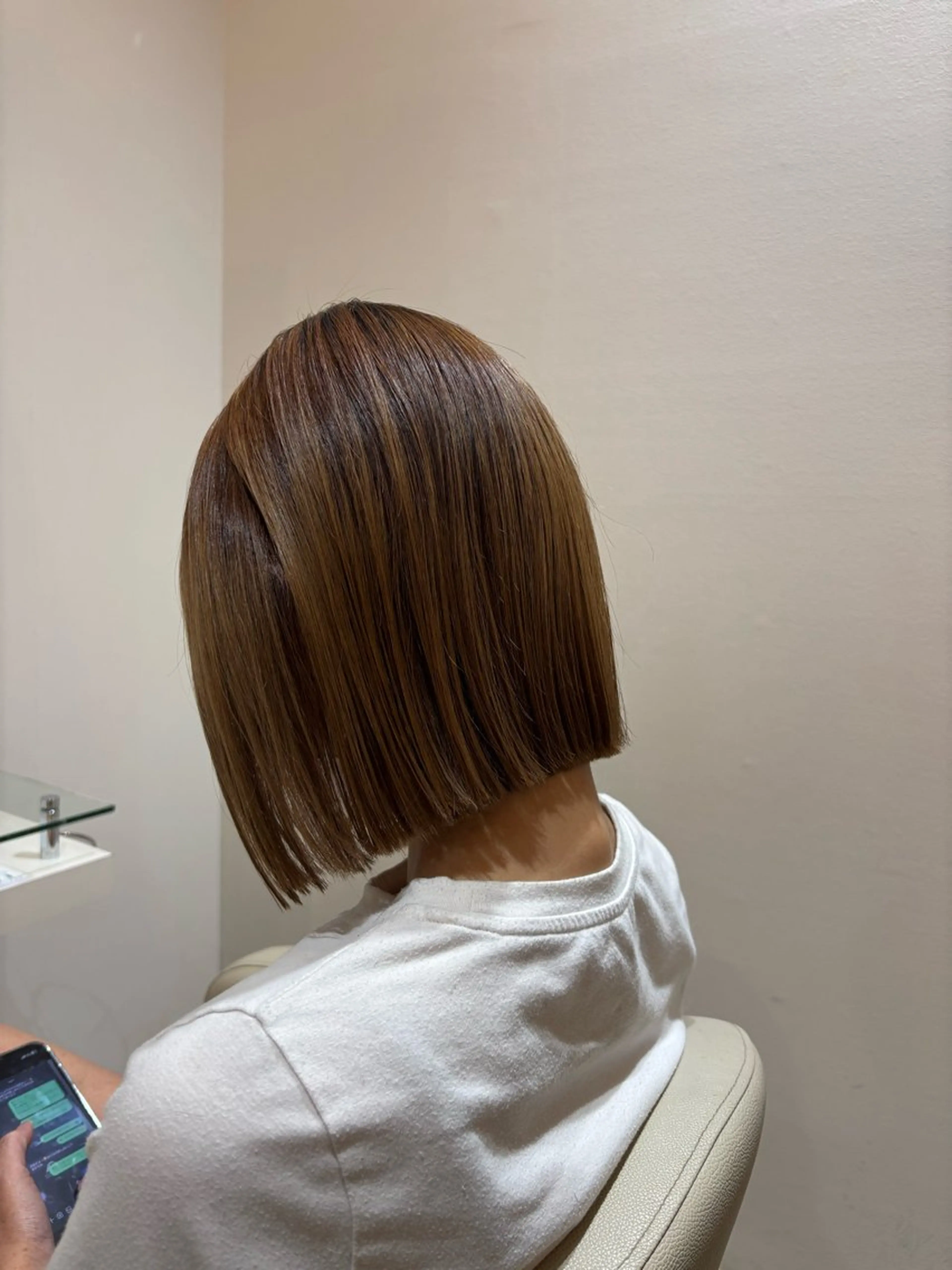 ミディアム 切りっぱなしボブ ボブ 佐藤 優里のヘアスタイル