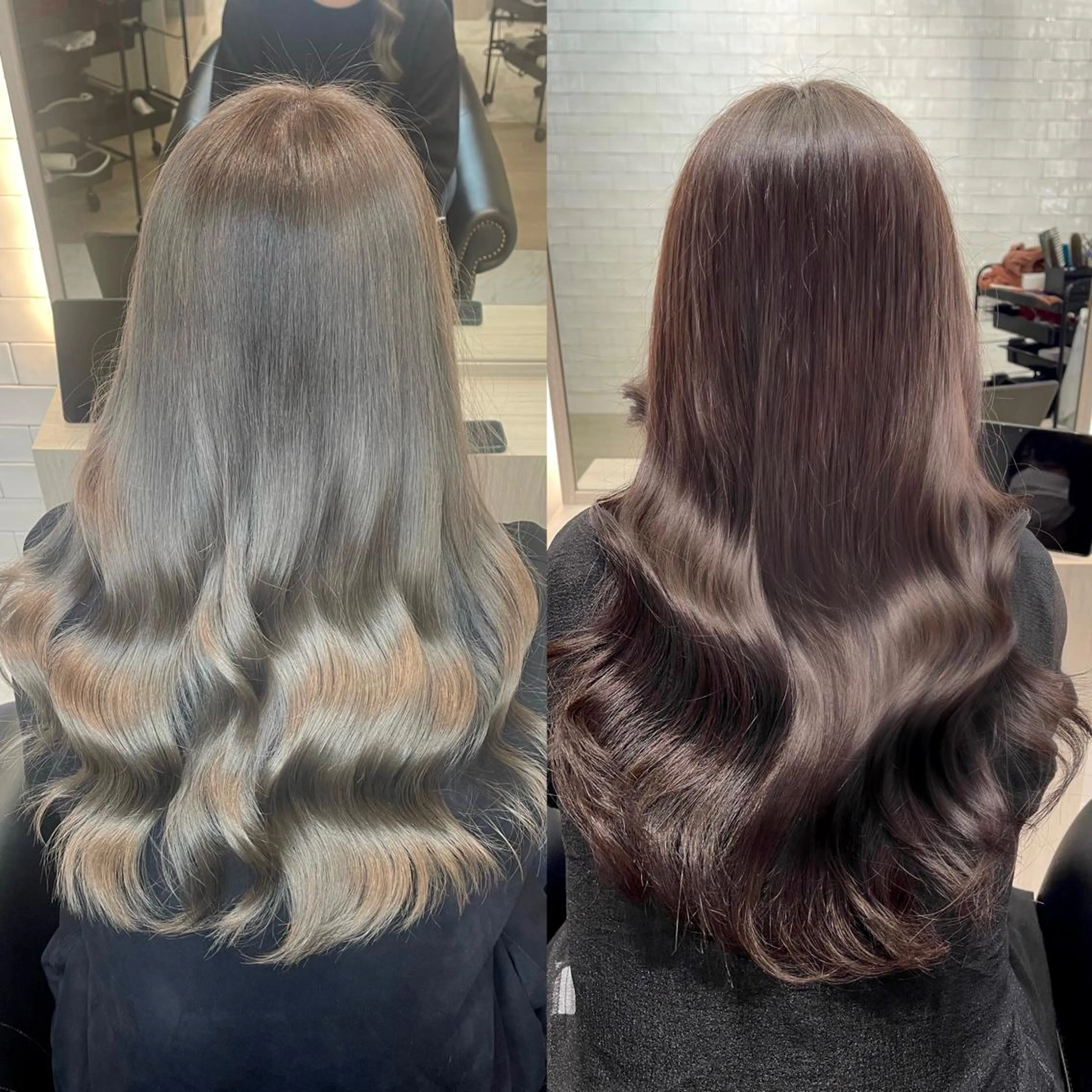 ロング カラー カット ヘアカラー トリートメント &chaLme   心斎橋所属・emi/髪質改善/ 韓国風/艶カラーのヘアスタイル