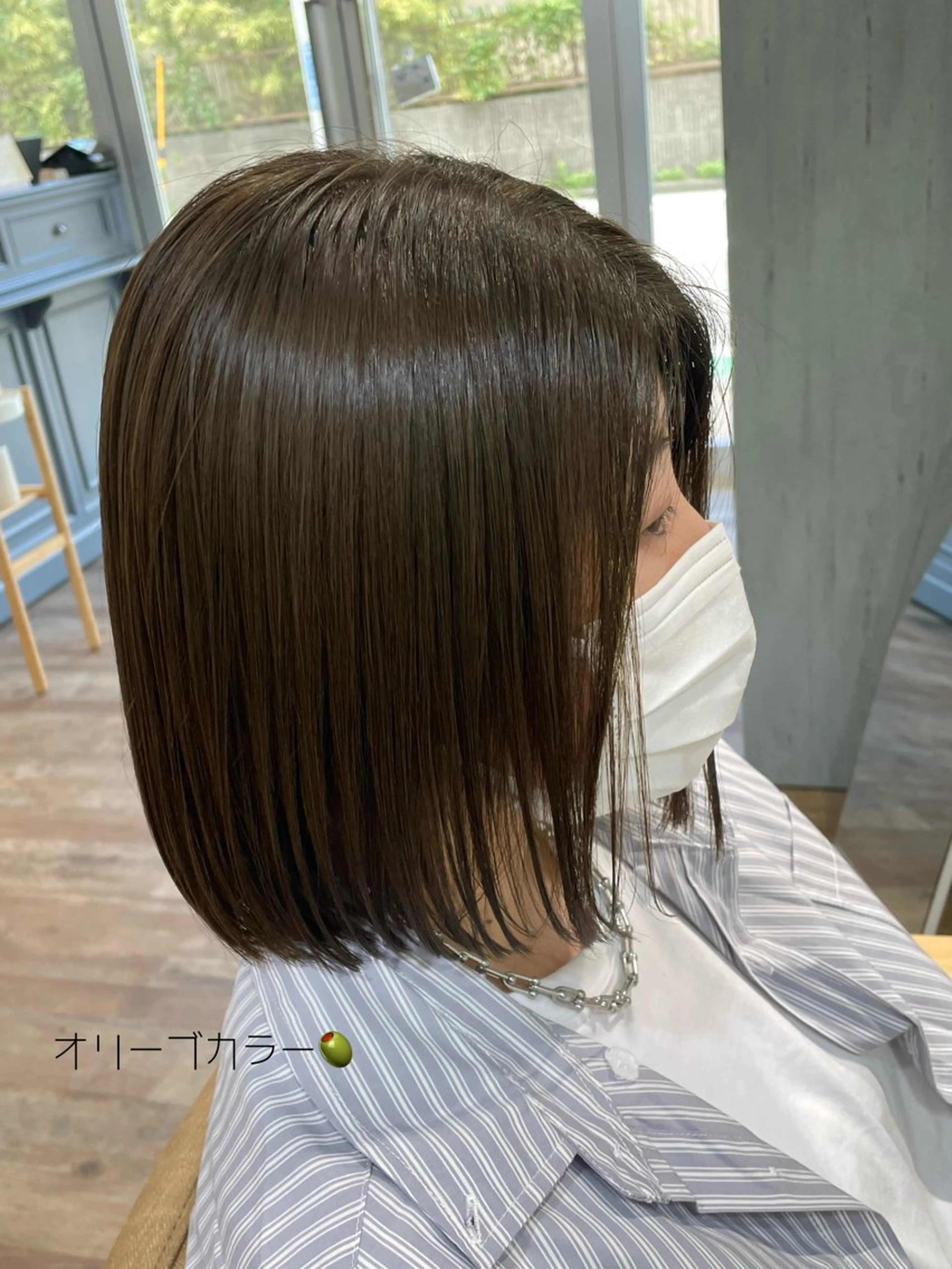 ミディアム カラー オリーブカラー 透明感/暖色/艶感 💍TAMA💍のヘアスタイル