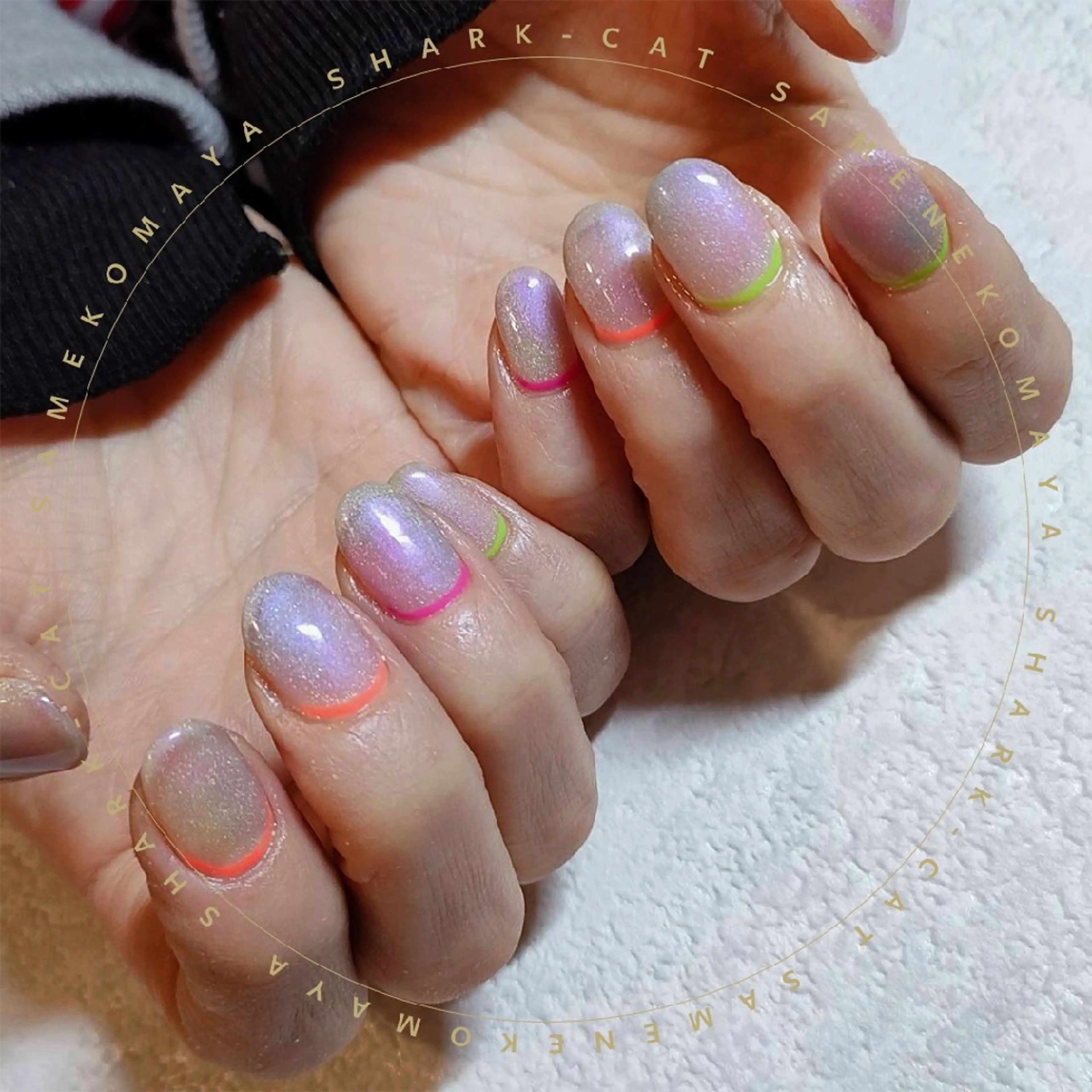 ネイル サメ猫 マーヤのネイルデザイン